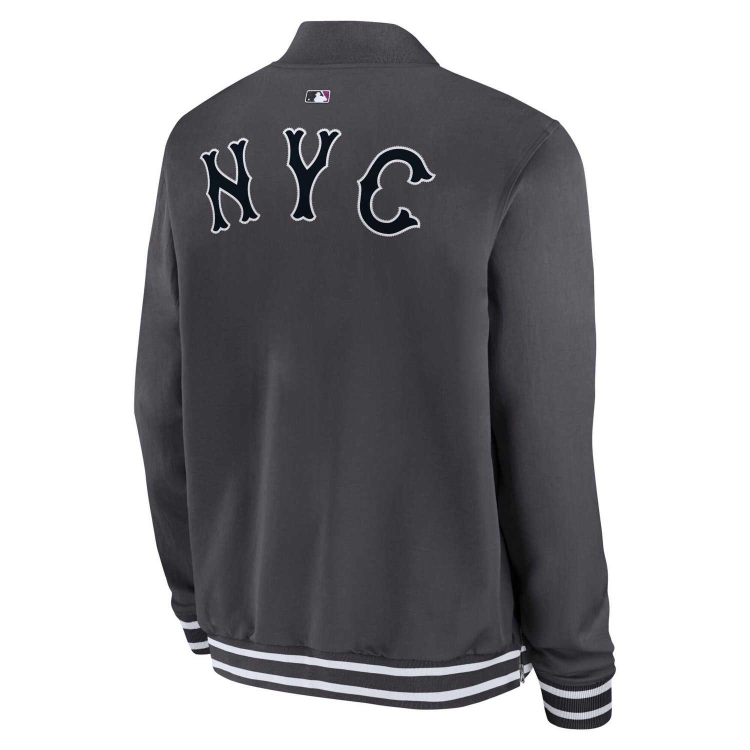 Nike New York Mets Authentic Collection City Connect Full-Zip Bomber Jacket                                                      - view number 3