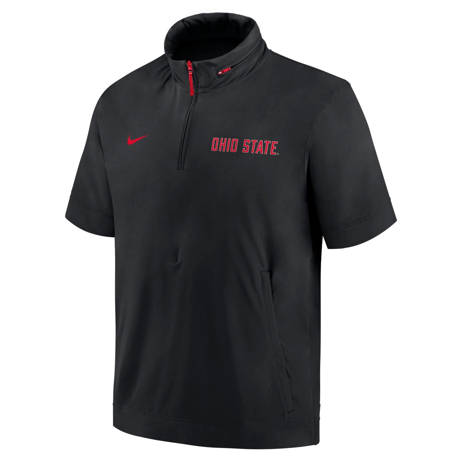 Nike Ohio State Buckeyes 2024 Sideline Coach Short Sleeve Half-Zip Hoodie Jacket - view number 2