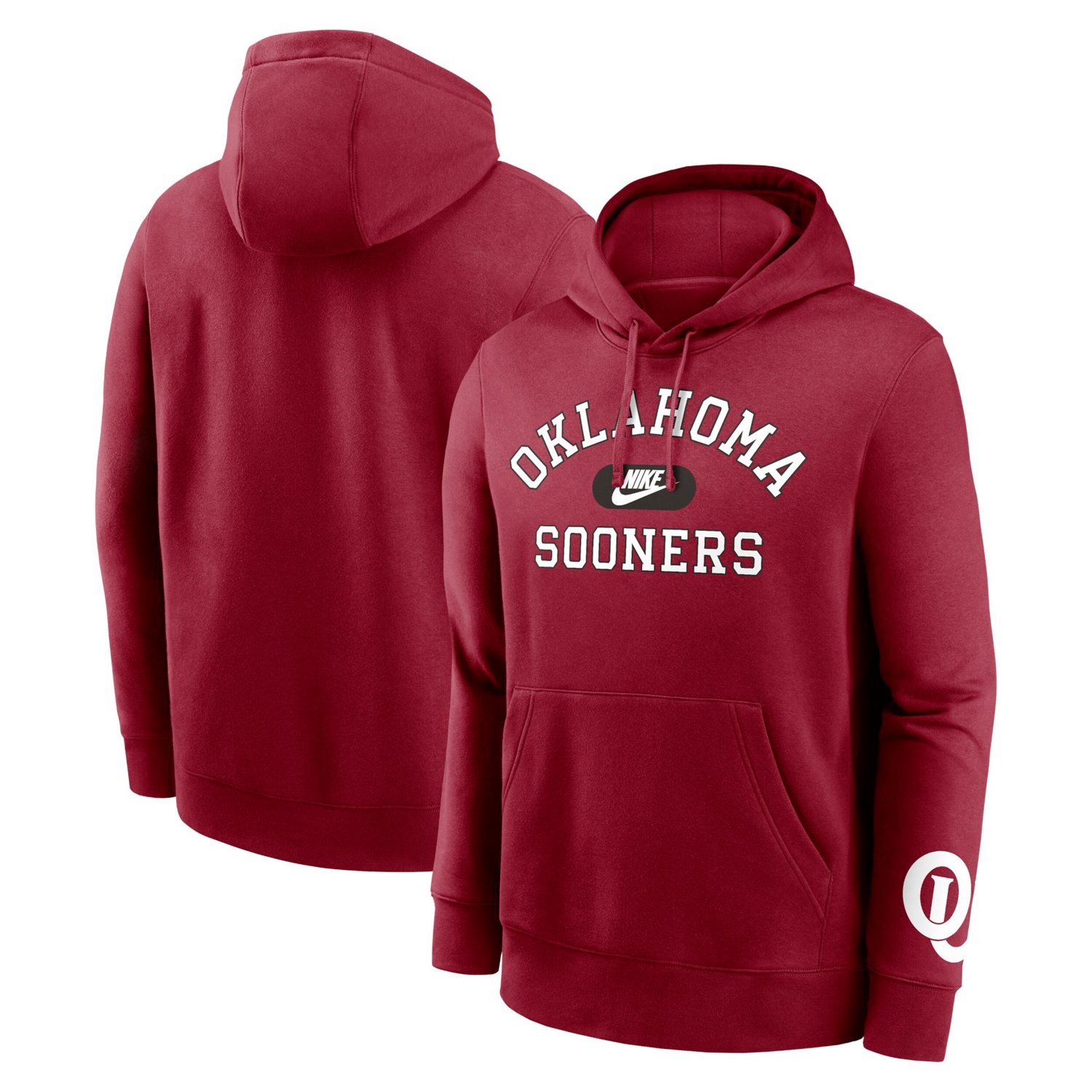 Nike Oklahoma Sooners Legacy Foundational Two-Hit Club Performance Pullover Hoodie - view number 1