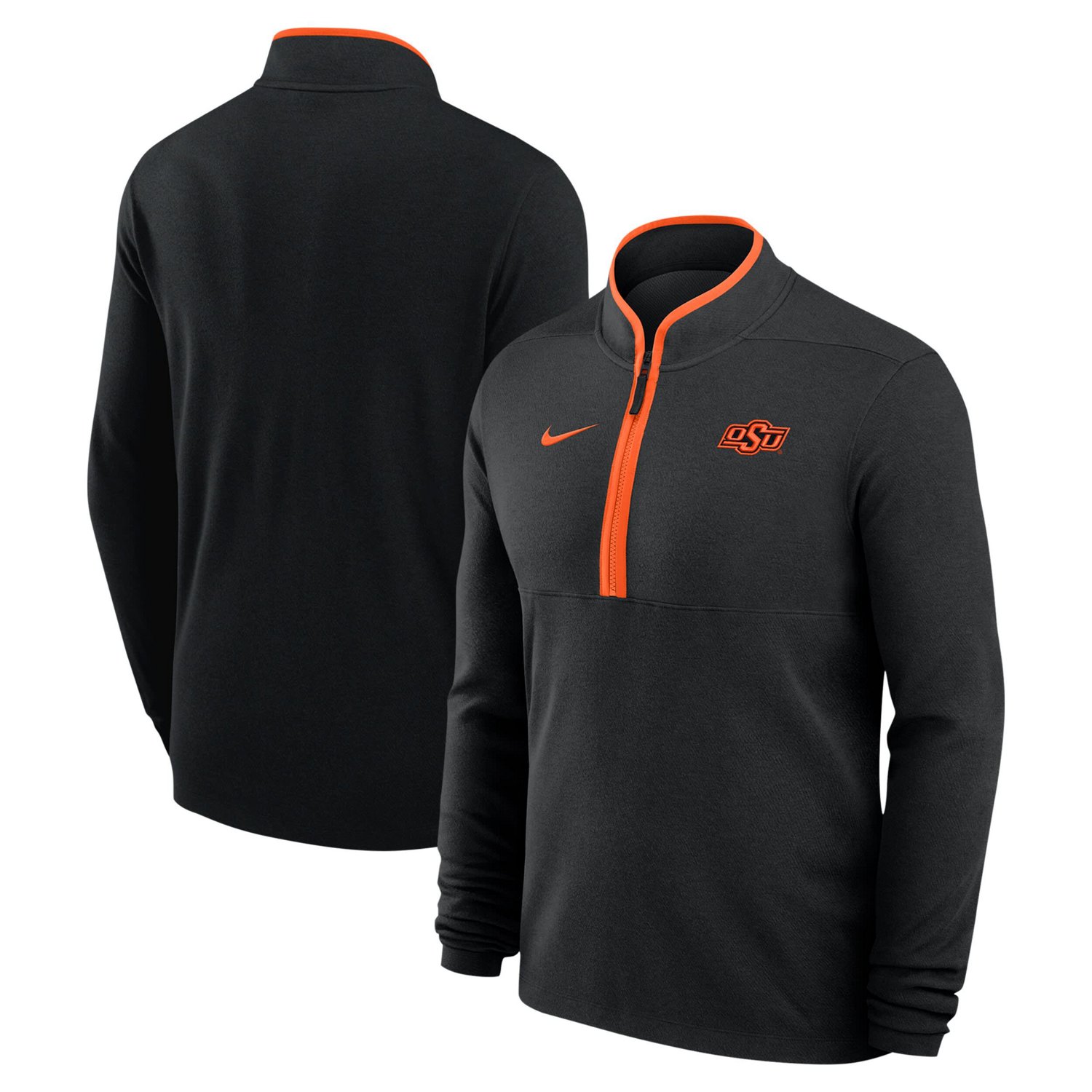 Nike Oklahoma State Cowboys Coaches Courtside Basketball Victory Performance Quarter-Zip Top