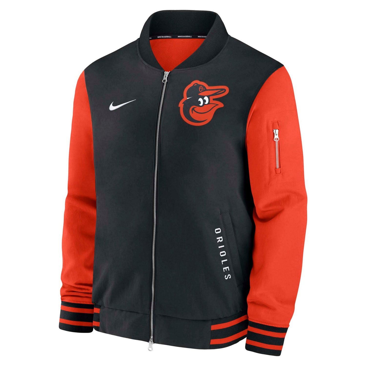 Nike Orange Baltimore Orioles Authentic Collection Dugout Full-Zip Bomber Jacket - view number 2