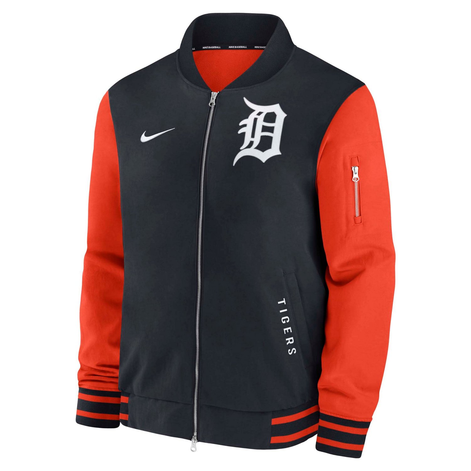 Nike Orange Detroit Tigers Authentic Collection Dugout Full-Zip Bomber Jacket - view number 2