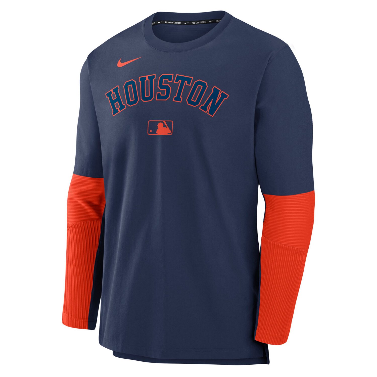 Nike Orange Houston Astros Authentic Collection Player Lightweight Performance Long Sleeve Top - view number 2
