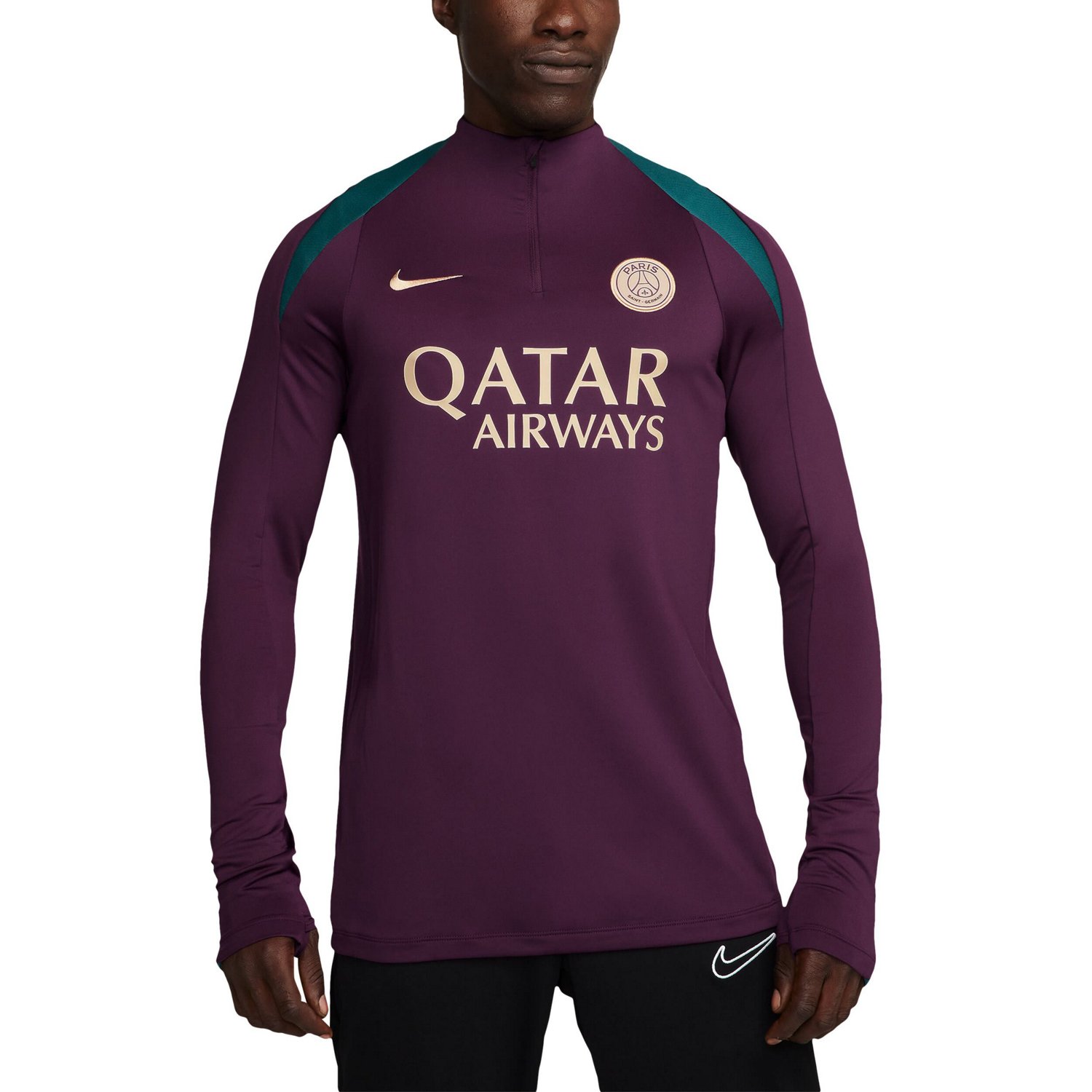 Nike Paris Saint-Germain 2024 25 Strike Drill Performance Quarter-Zip Long Sleeve Top