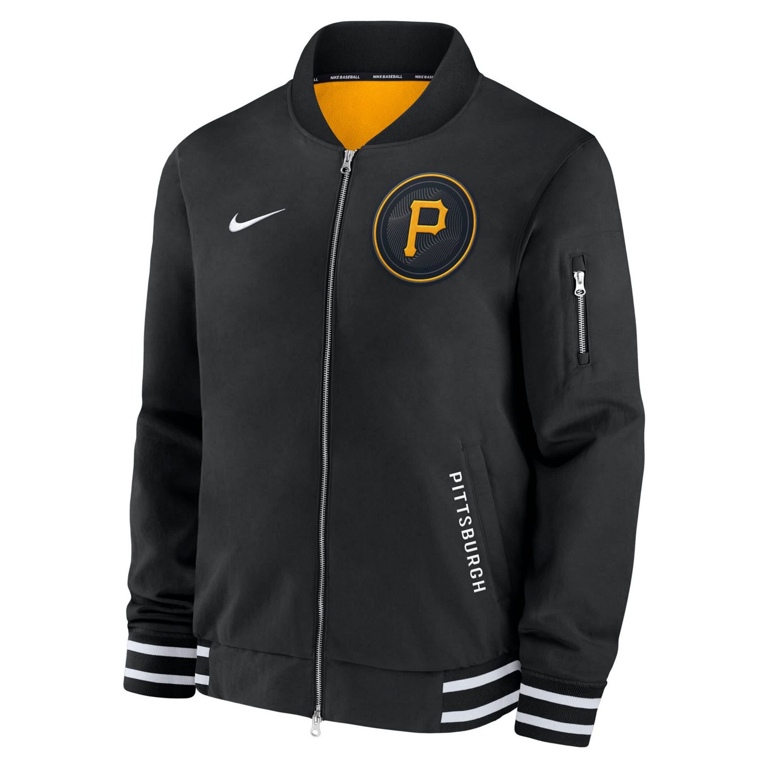 Nike Pittsburgh Pirates Authentic Collection City Connect Full-Zip Bomber Jacket