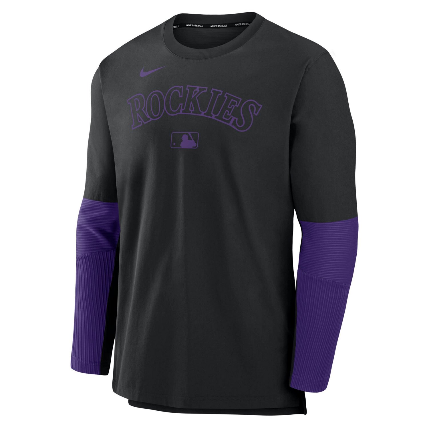 Nike Purple Colorado Rockies Authentic Collection Lightweight Player Tri-Blend Performance Pullover Sweatshirt                   - view number 2