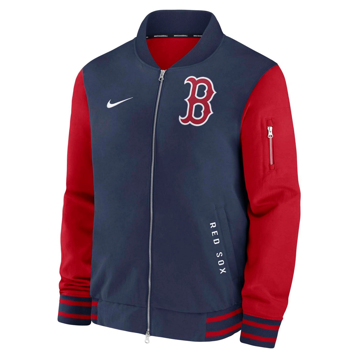 Nike Red Boston Sox Authentic Collection Dugout Full-Zip Bomber Jacket