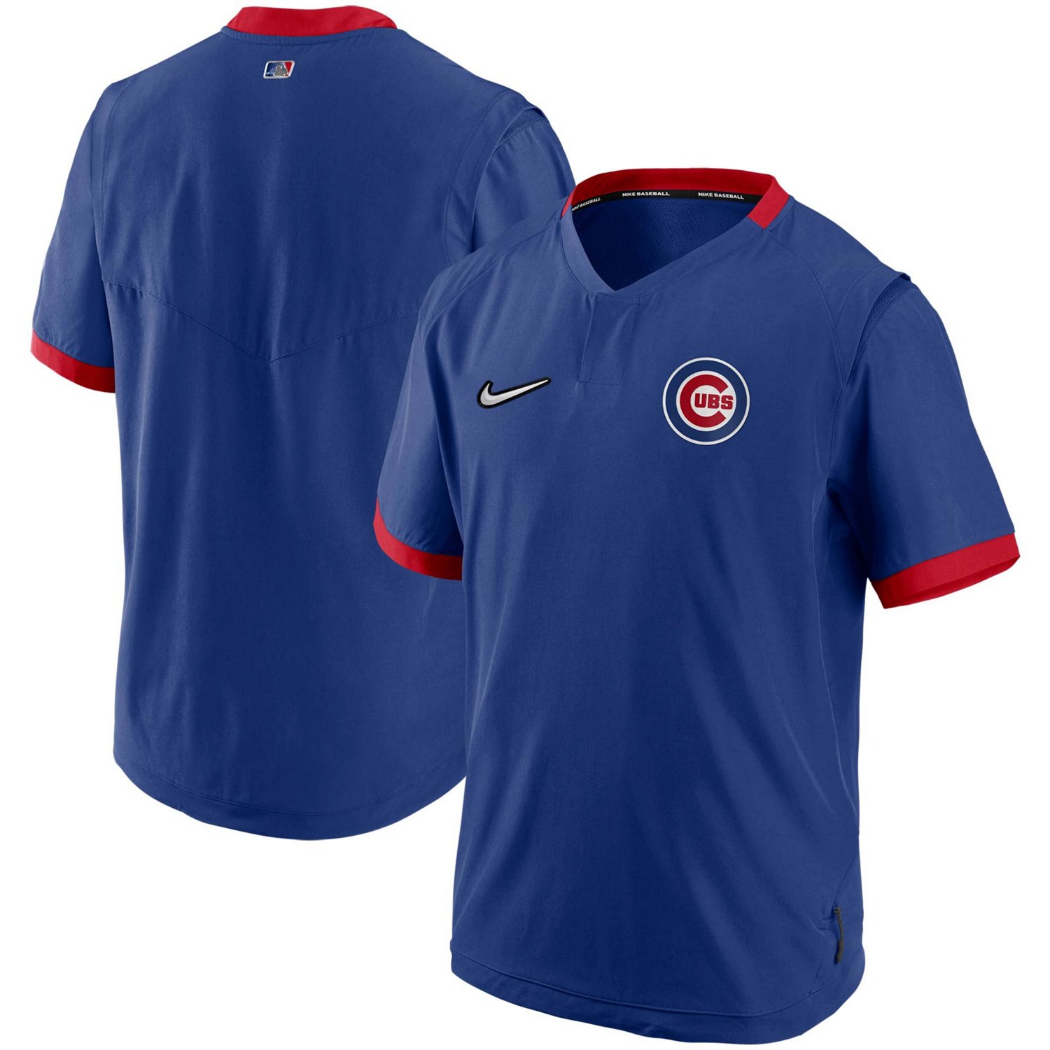 Nike Red Chicago Cubs Authentic Collection Short Sleeve Hot Pullover Jacket - view number 1