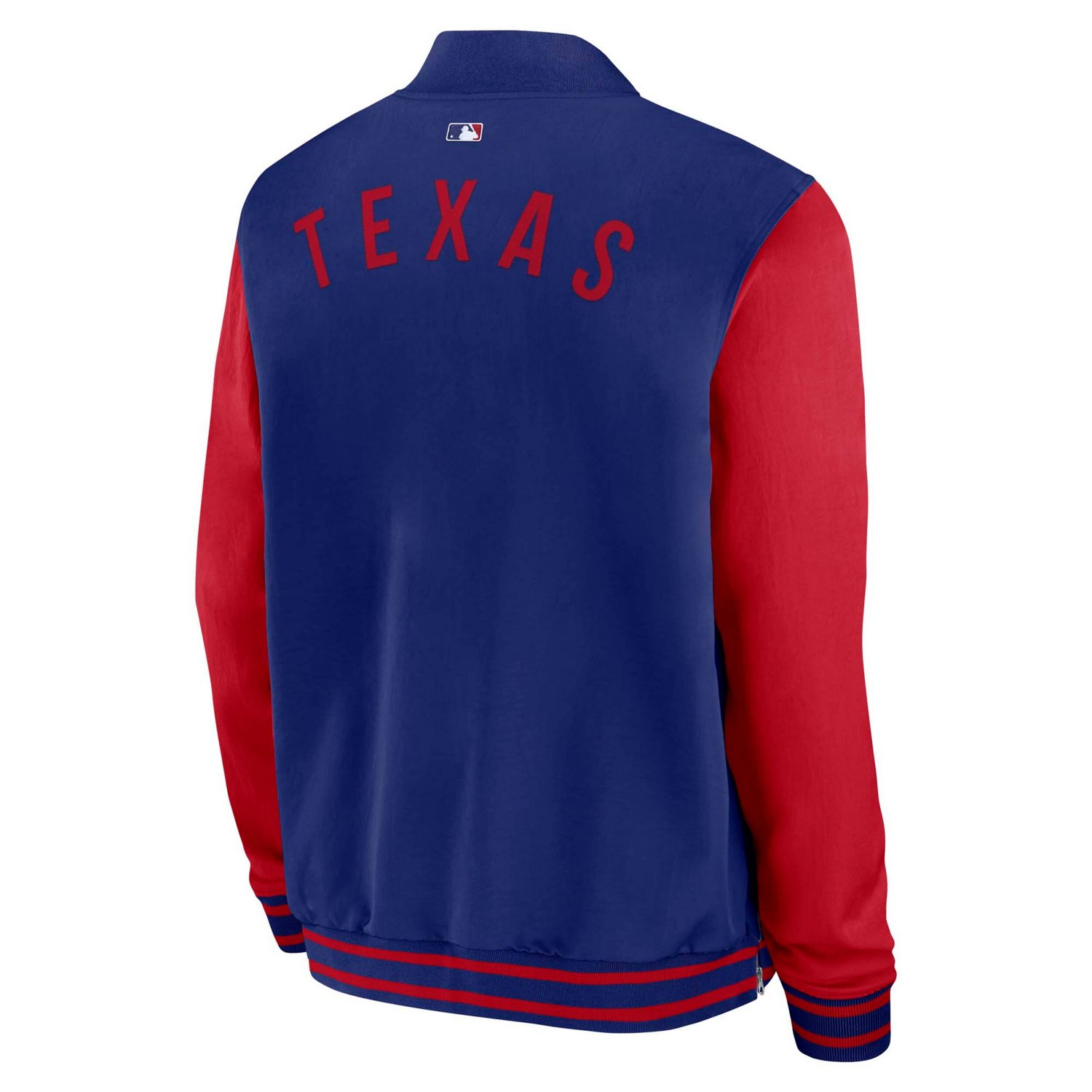 Nike Red Texas Rangers Authentic Collection Dugout Full-Zip Bomber Jacket - view number 3