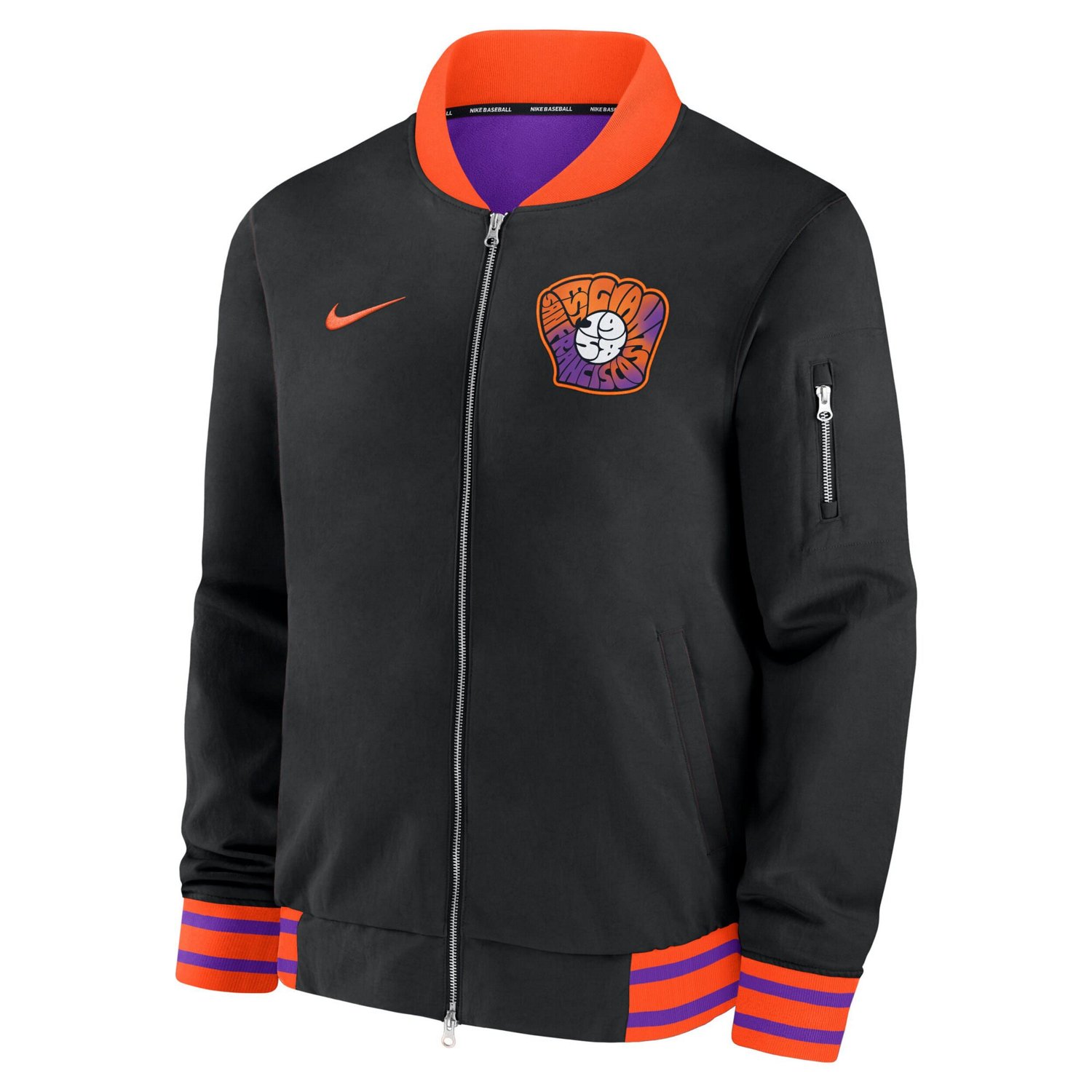 Nike San Francisco Giants 2025 City Connect Authentic Collection Full-Zip Bomber Jacket                                          - view number 2