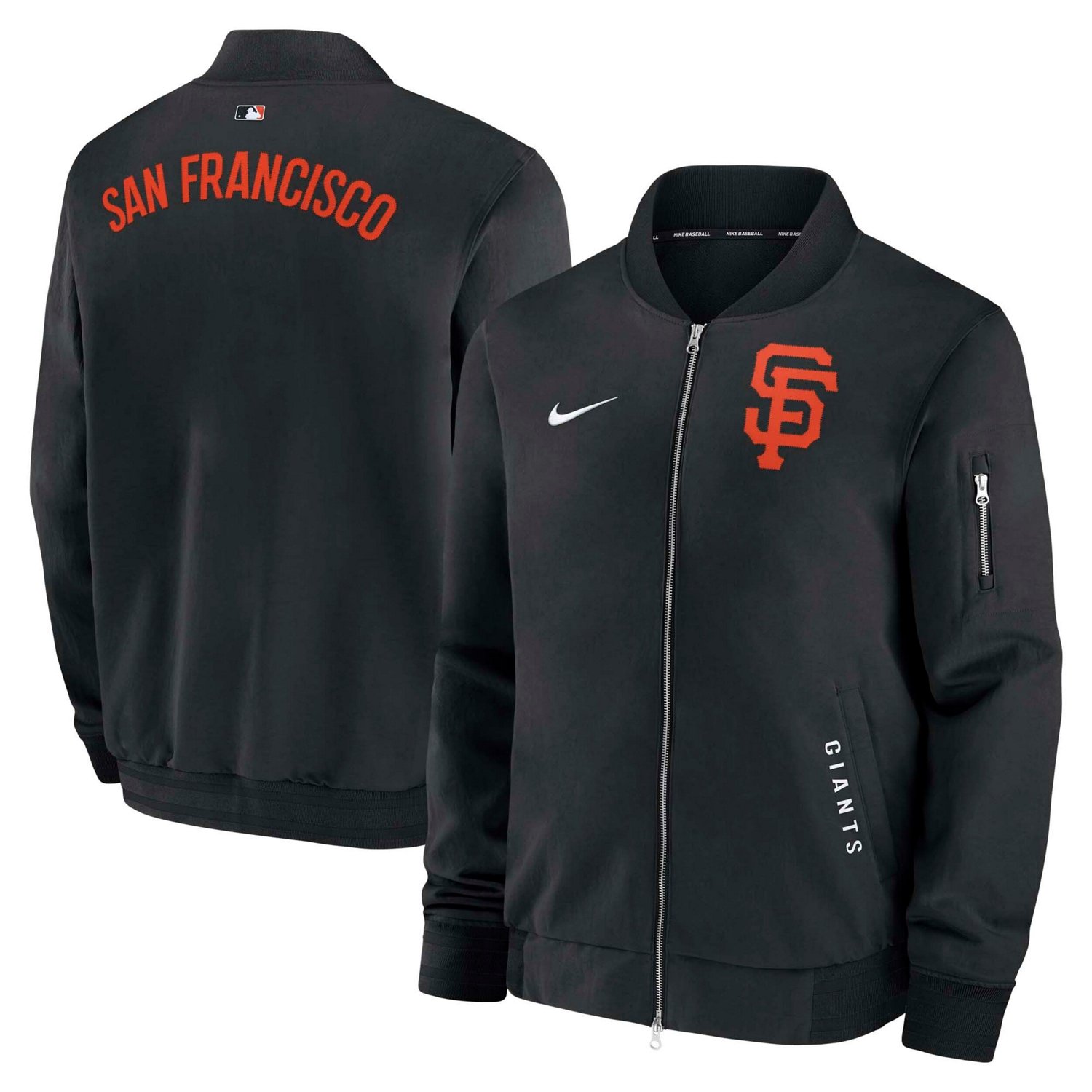 Nike San Francisco Giants Authentic Collection Dugout Full-Zip Bomber Jacket