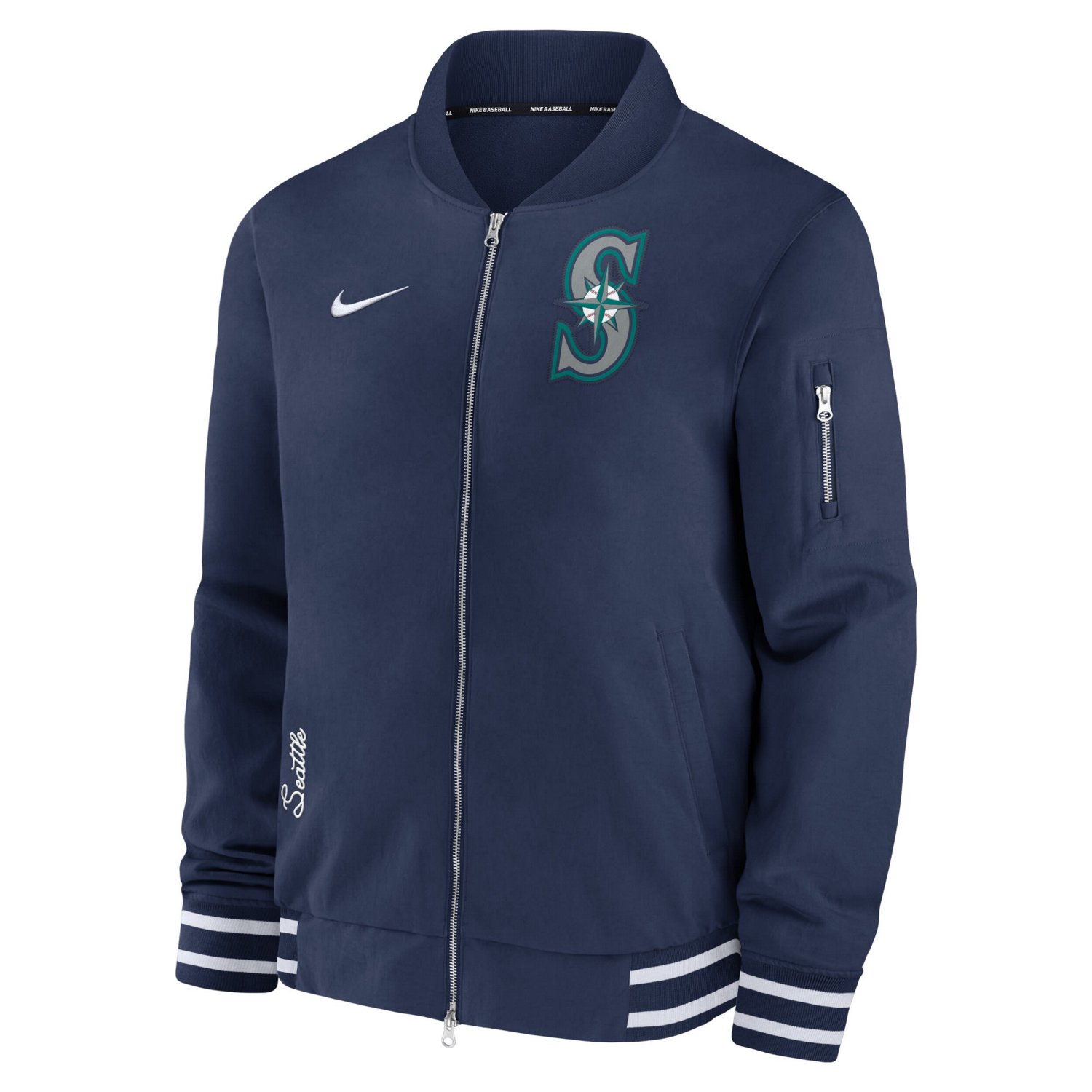 米国発正規品★Nike Seattle Mariners フーディ 送関税込 Men's Seattle Mariners Nike Navy Authentic Collection Full