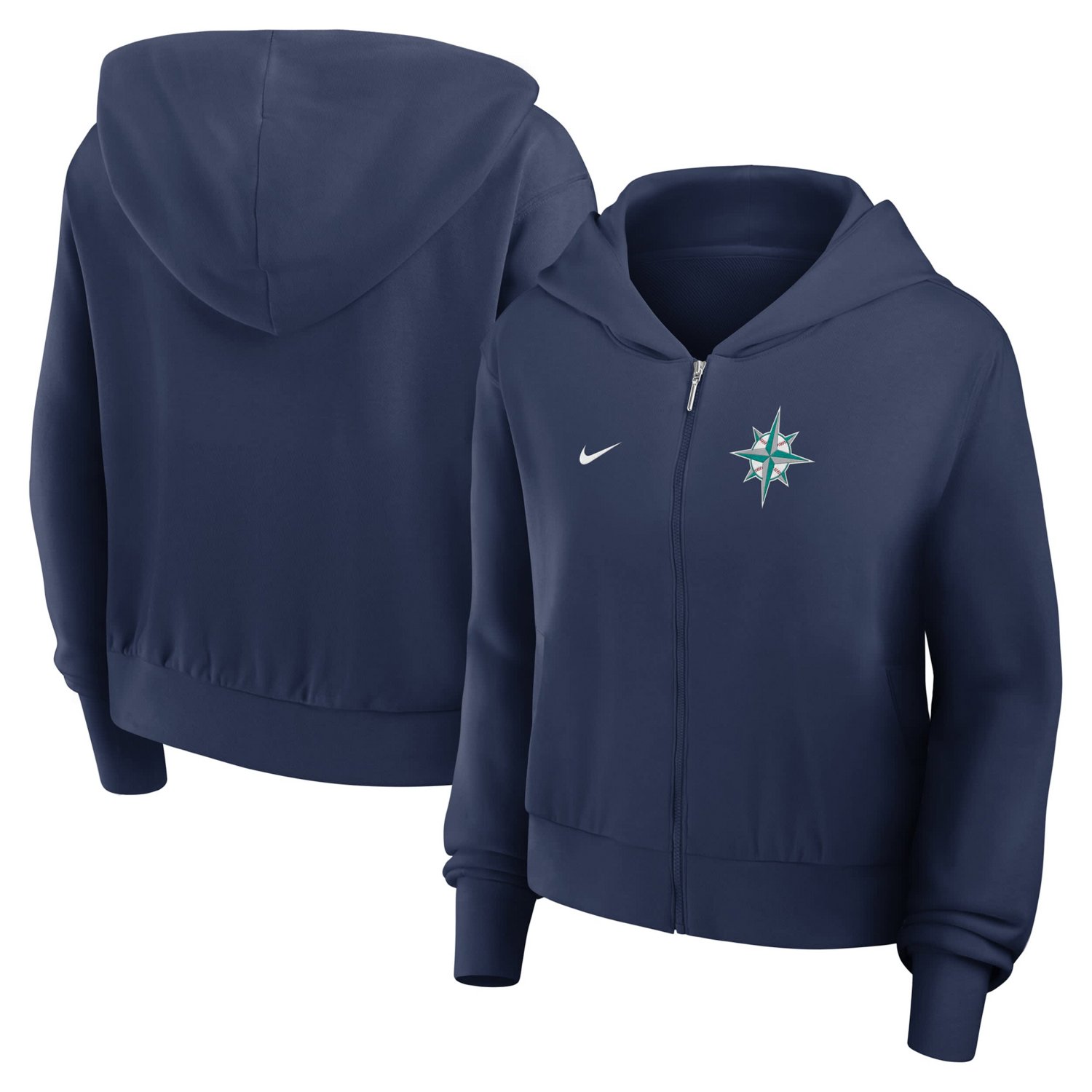 Nike Seattle Mariners Cropped Chill Full-Zip Hoodie - view number 1