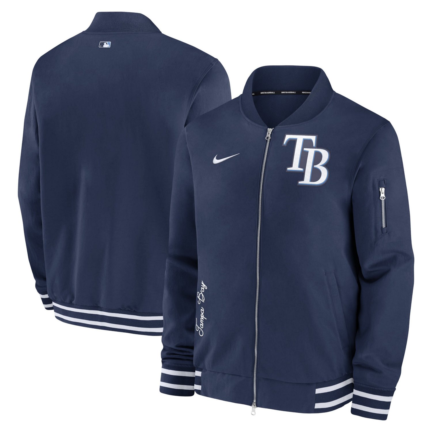 Nike Tampa Bay Rays Authentic Collection Full-Zip Bomber Jacket