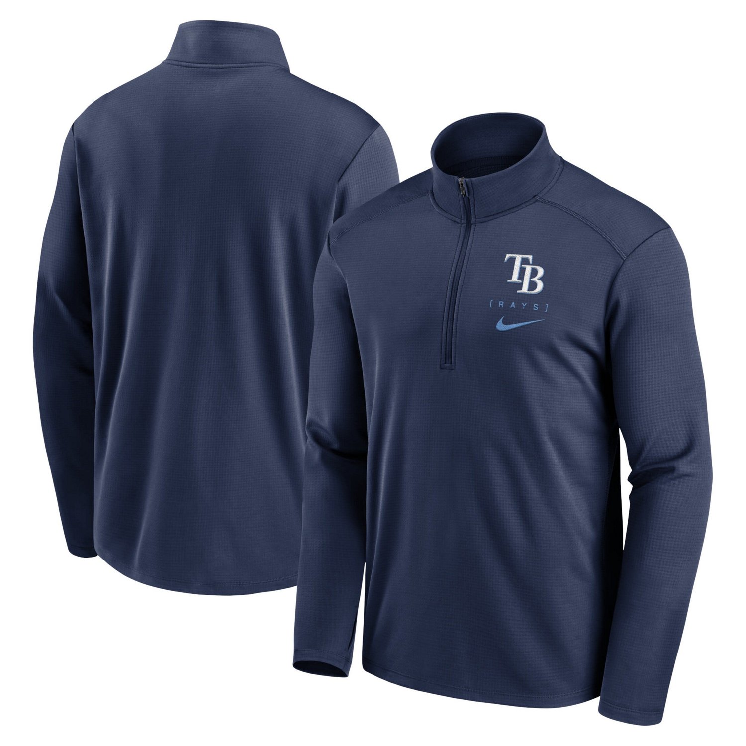 Nike Tampa Bay Rays Franchise Logo Pacer Performance Half-Zip Top