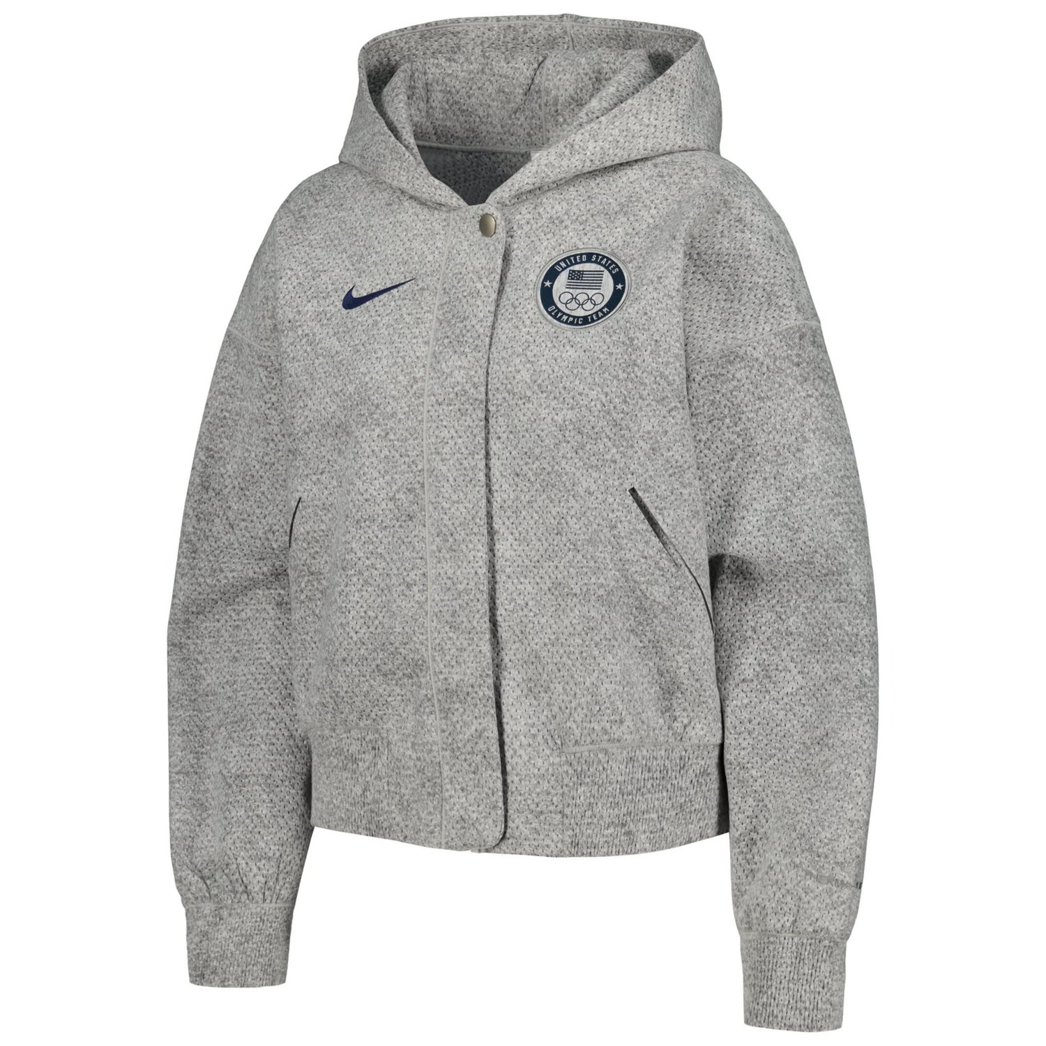 Nike Team USA Media Day Oversized Cropped Hoodie Performance Full-Zip Jacket - view number 2