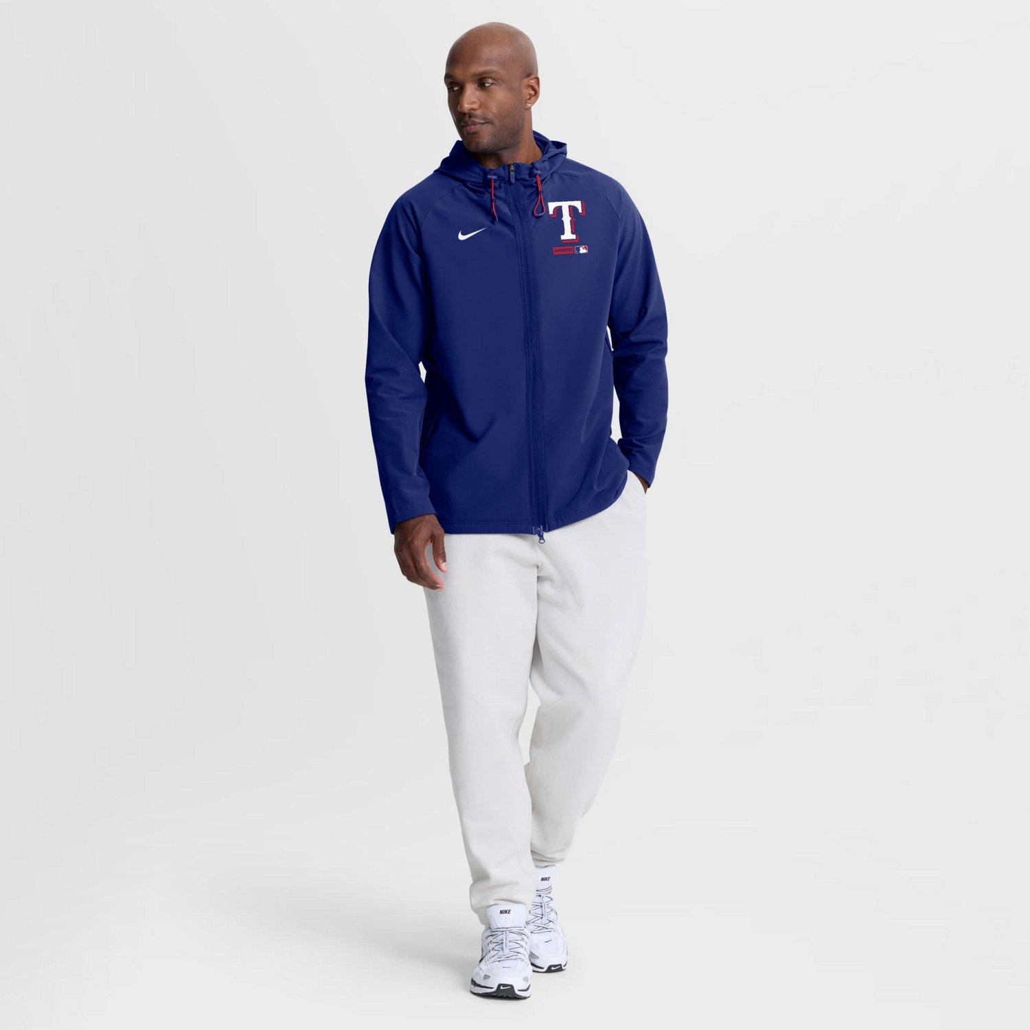Nike Texas Rangers Authentic Collection Raglan Therma-FIT Full-Zip Hooded Jacket