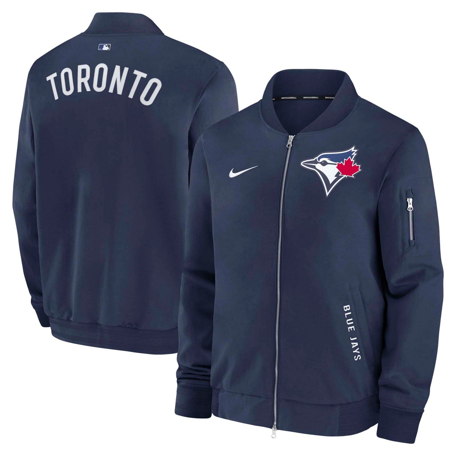 Nike Toronto Blue Jays Authentic Collection Dugout Full-Zip Bomber Jacket - view number 1