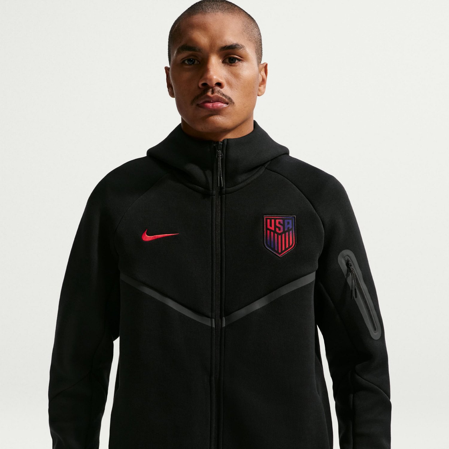 Nike USMNT 2026 Tech Fleece Windrunner Raglan Full-Zip Hoodie - view number 3