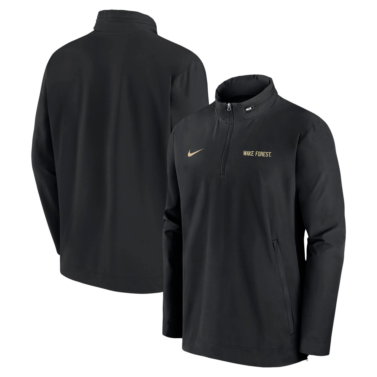 Nike Wake Forest Demon Deacons 2024 Sideline Coach Quarter-Zip Hoodie Jacket