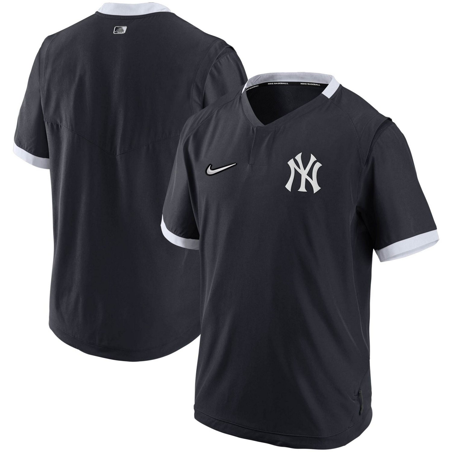 Nike White New York Yankees Authentic Collection Short Sleeve Hot Pullover Jacket Academy