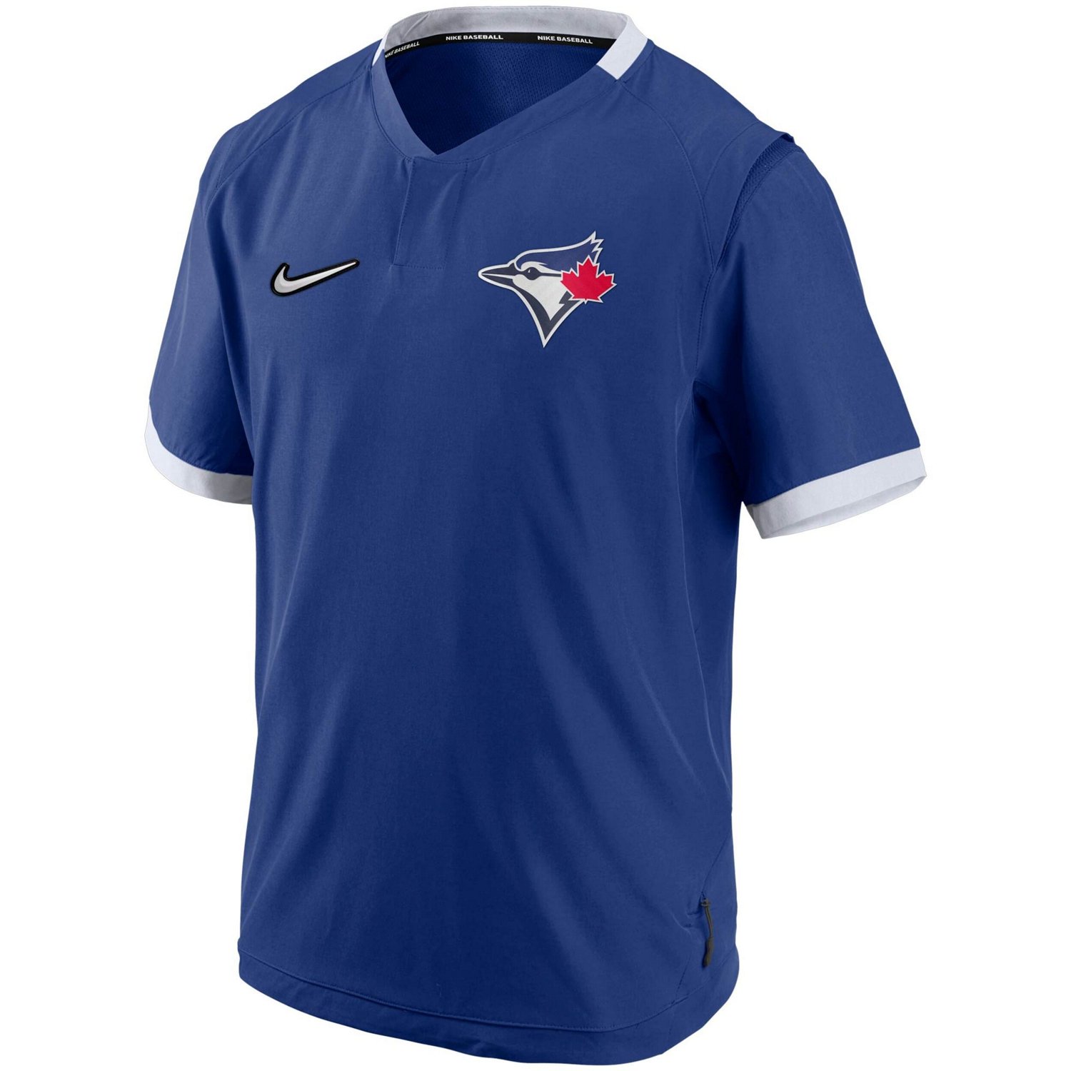 Nike /White Toronto Blue Jays Authentic Collection Short Sleeve Hot Pullover Jacket - view number 2