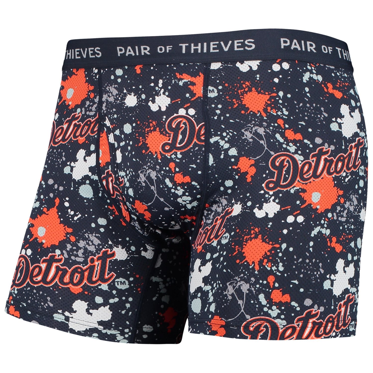 Pair of Thieves Navy Detroit Tigers Super Fit 2-Pack Boxer Briefs Set - view number 4