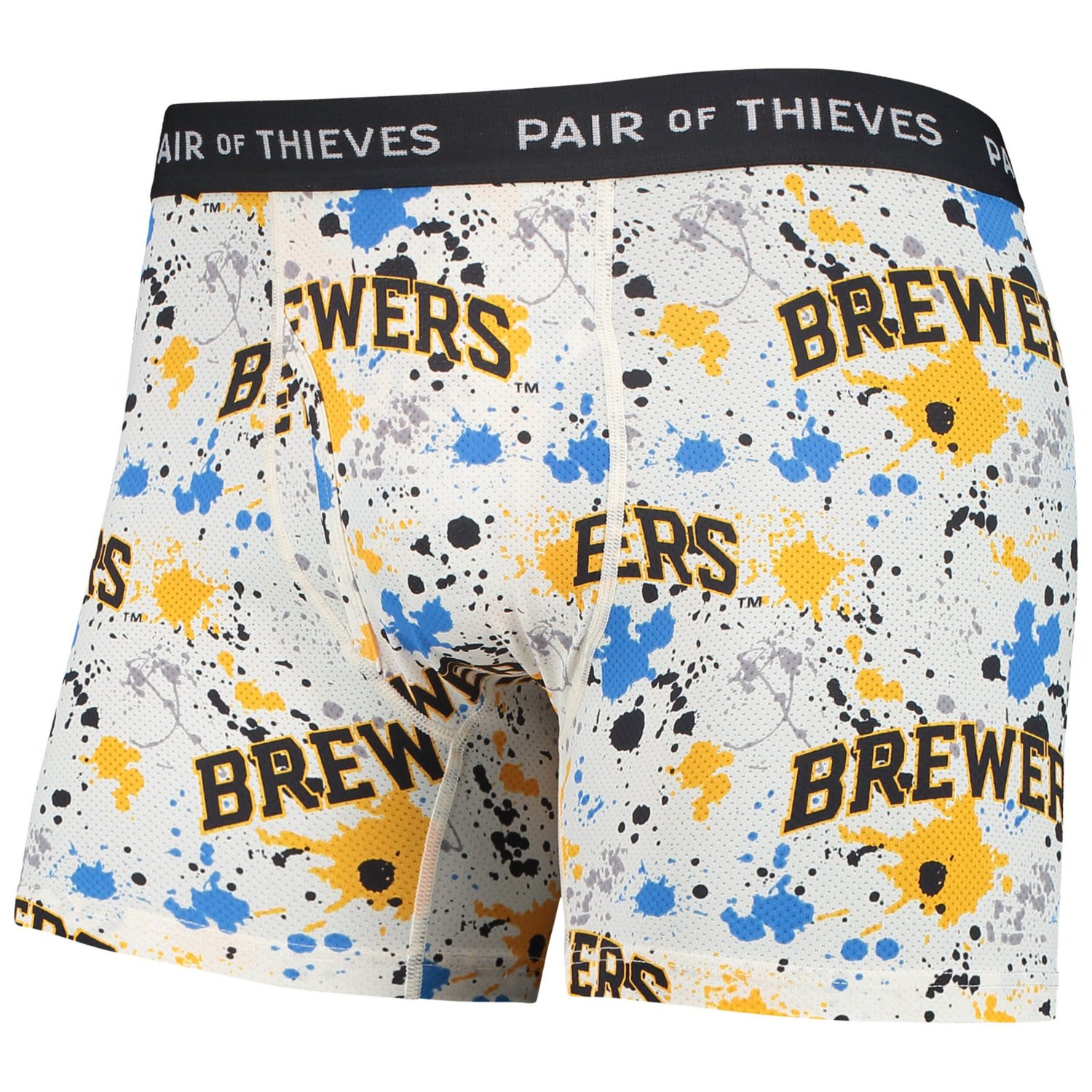 Pair of Thieves Navy Milwaukee Brewers Super Fit 2-Pack Boxer Briefs Set - view number 2