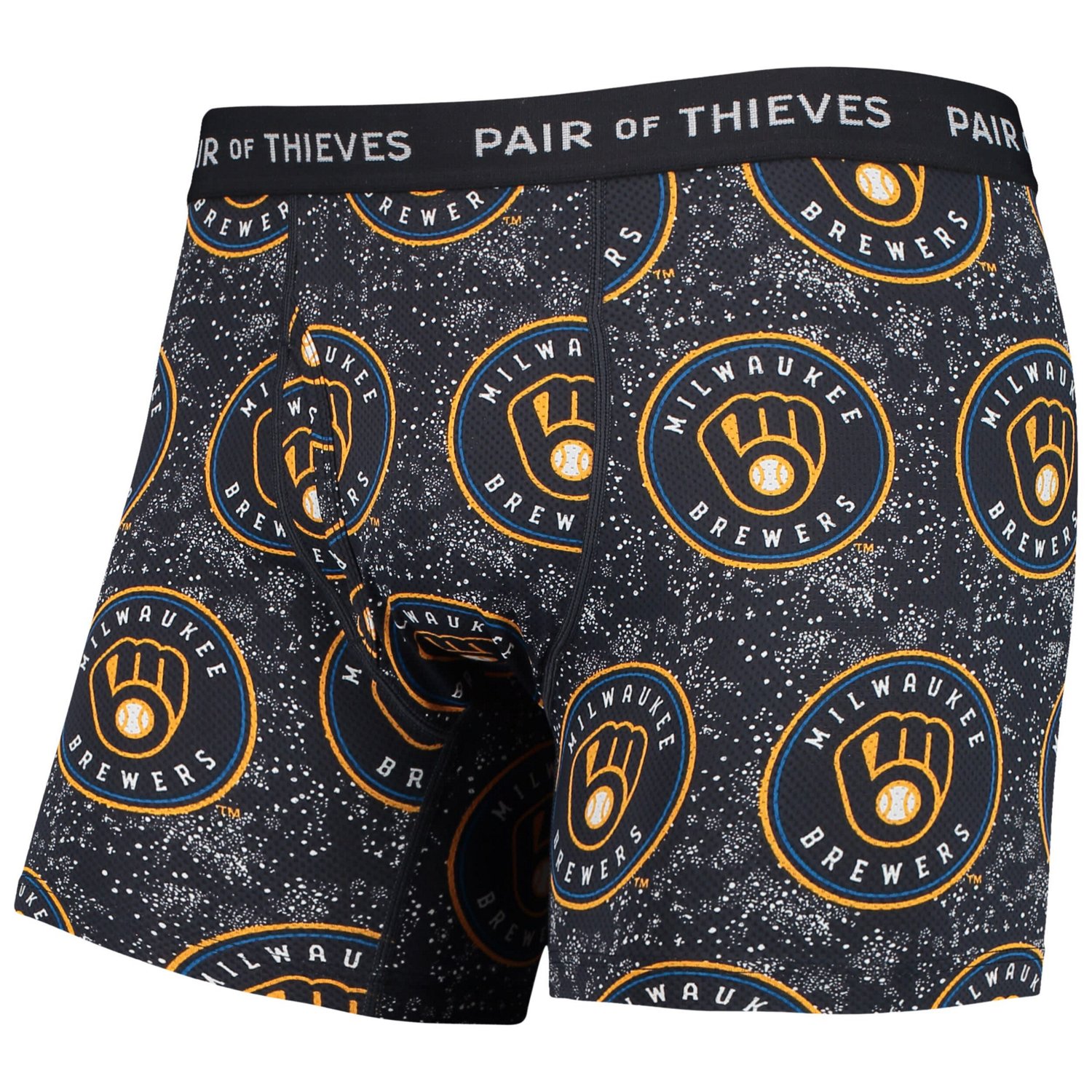 Pair of Thieves Navy Milwaukee Brewers Super Fit 2-Pack Boxer Briefs Set - view number 4