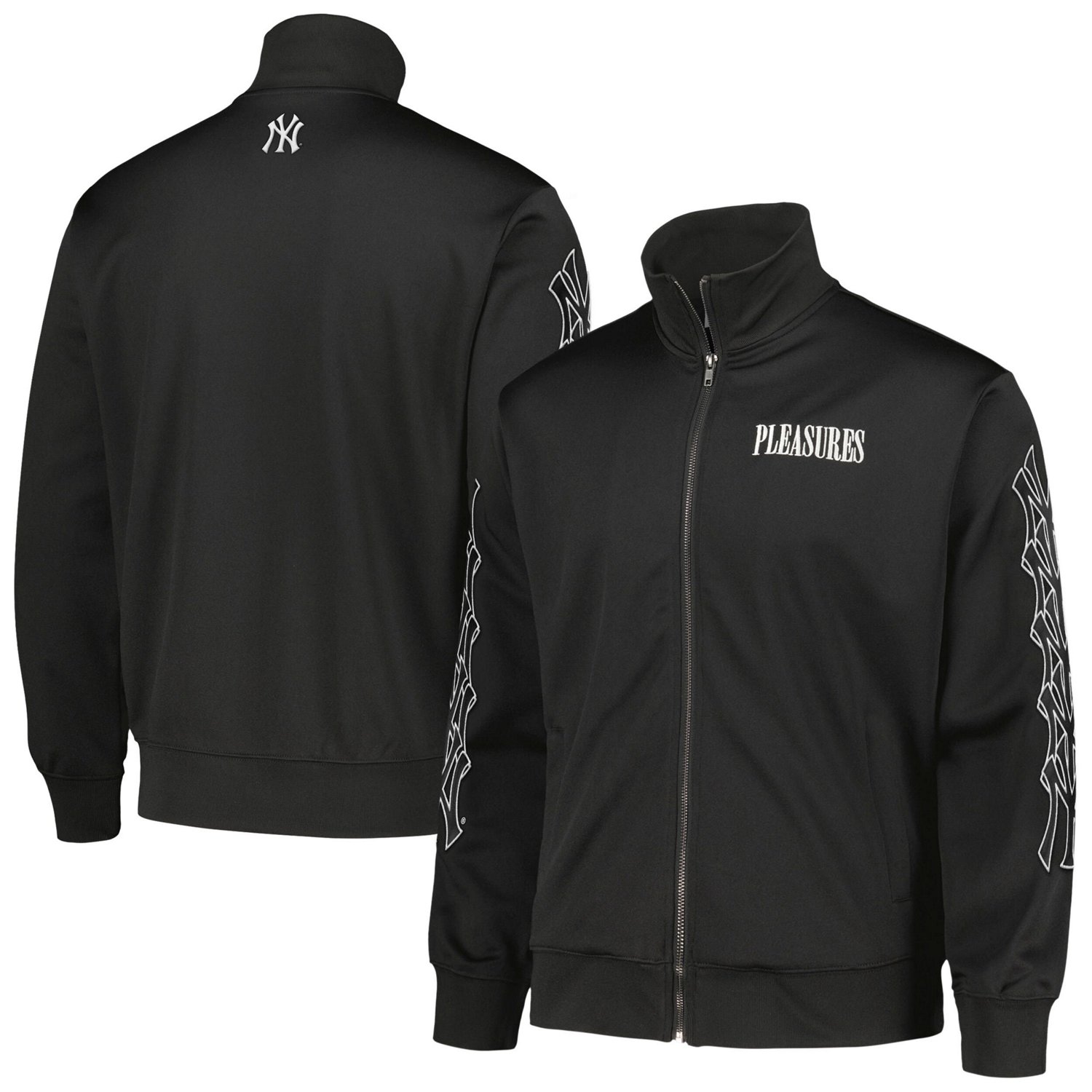 PLEASURES New York Yankees Pitcher Full-Zip Track Jacket - view number 1