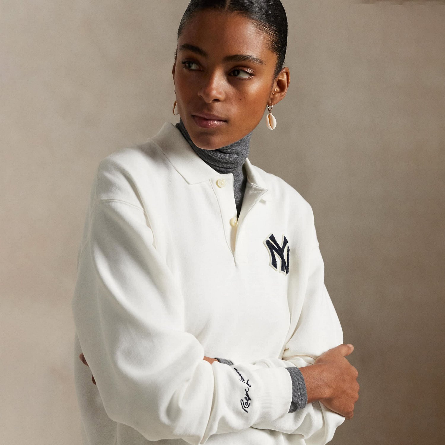Polo Ralph Lauren Yankees Fleece Polo                                                                                            - view number 3