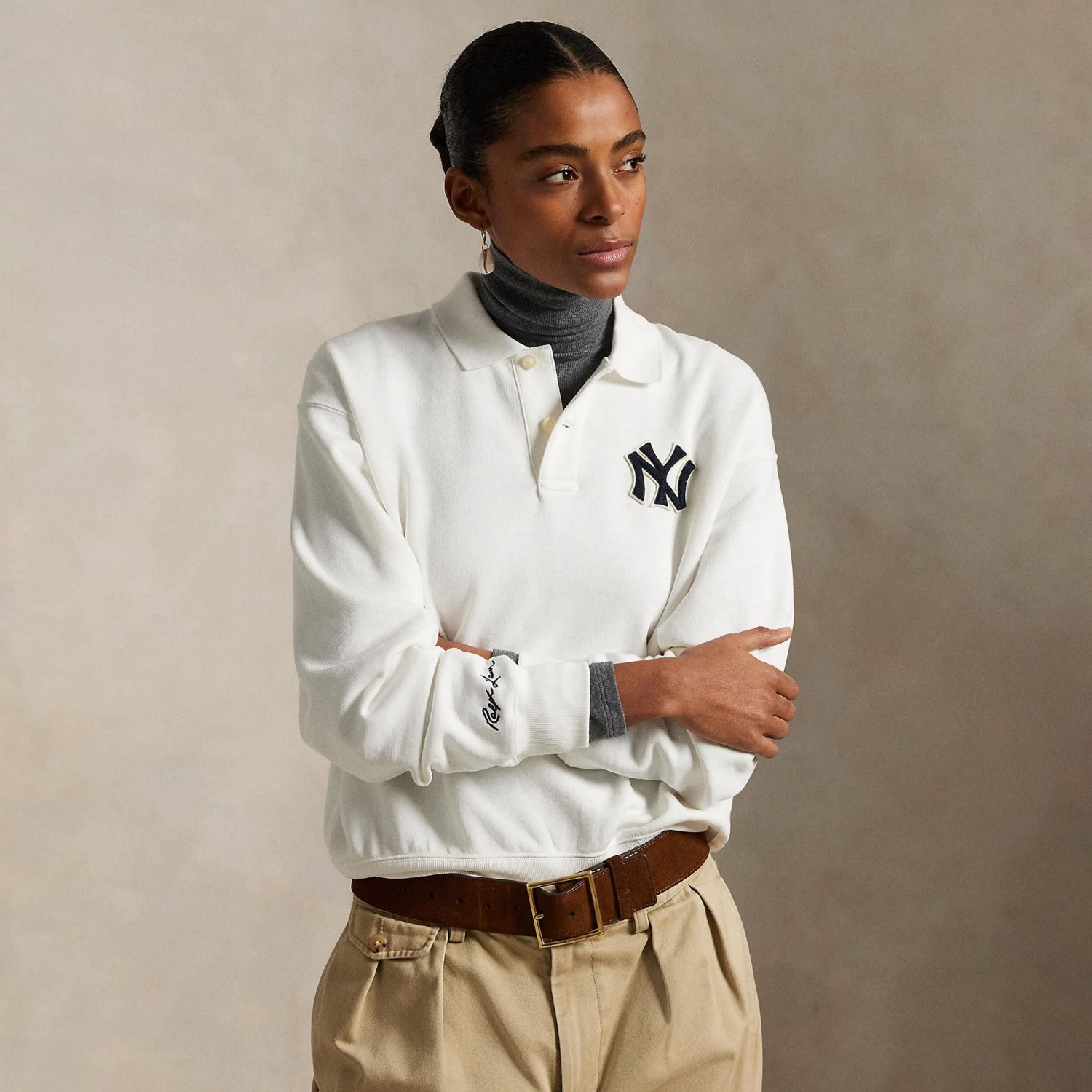 Polo Ralph Lauren Yankees Fleece Polo                                                                                            - view number 1