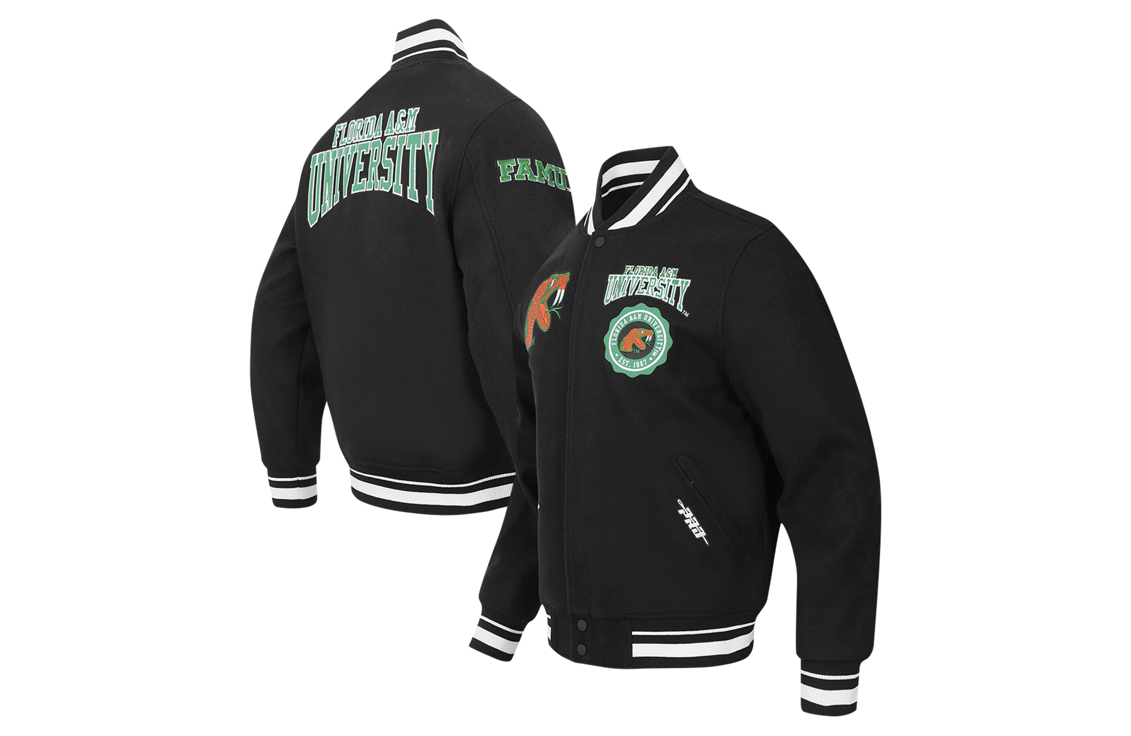 Pro Standard Florida AM Rattlers Crest Wool Full-Zip Jacket