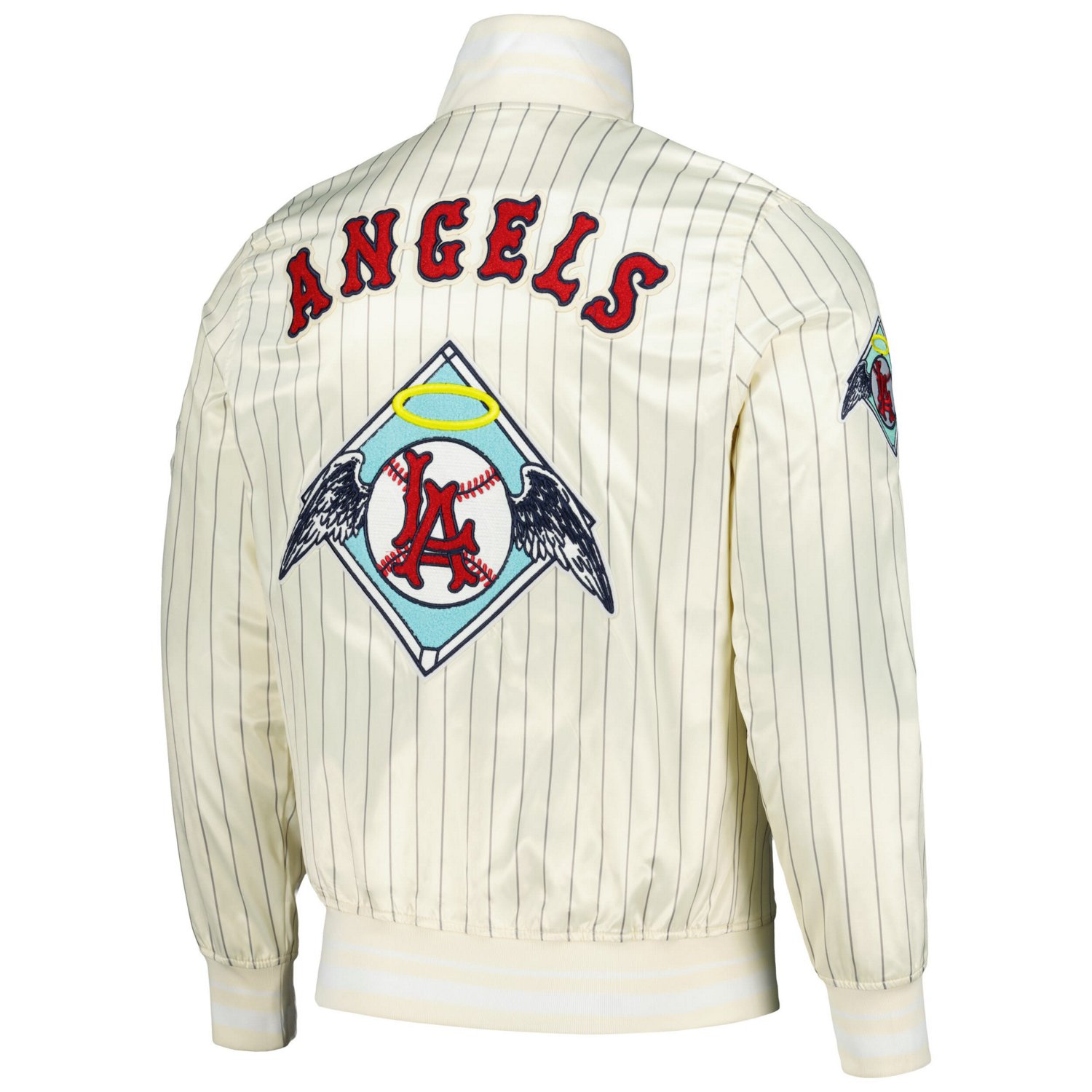 Pro Standard Los Angeles Angels Cooperstown Collection Pinstripe Retro Classic Satin Full-Snap Jacket                            - view number 3