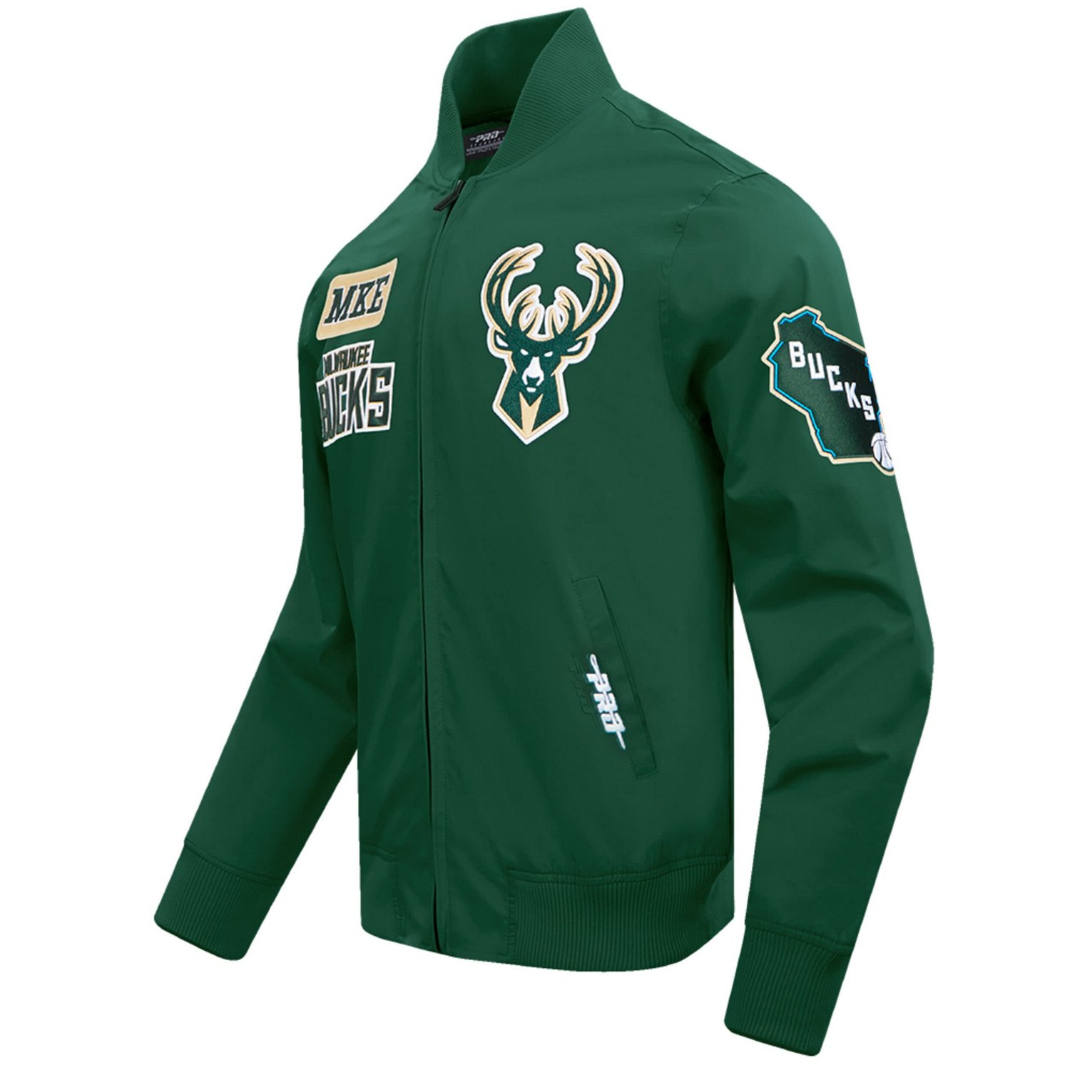 Pro Standard Hunter Milwaukee Bucks Area Code Twill Full-Zip Jacket - view number 4