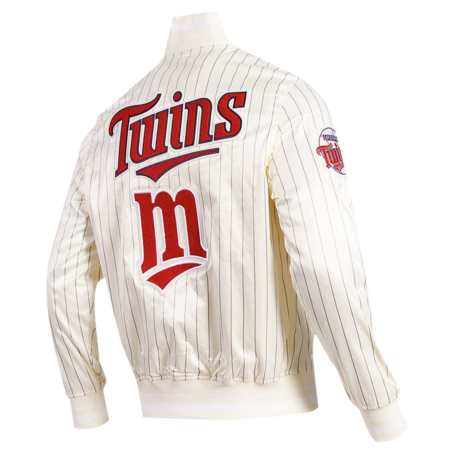 Pro Standard Minnesota Twins Cooperstown Collection Pinstripe Retro Classic Satin Full-Snap Jacket - view number 4
