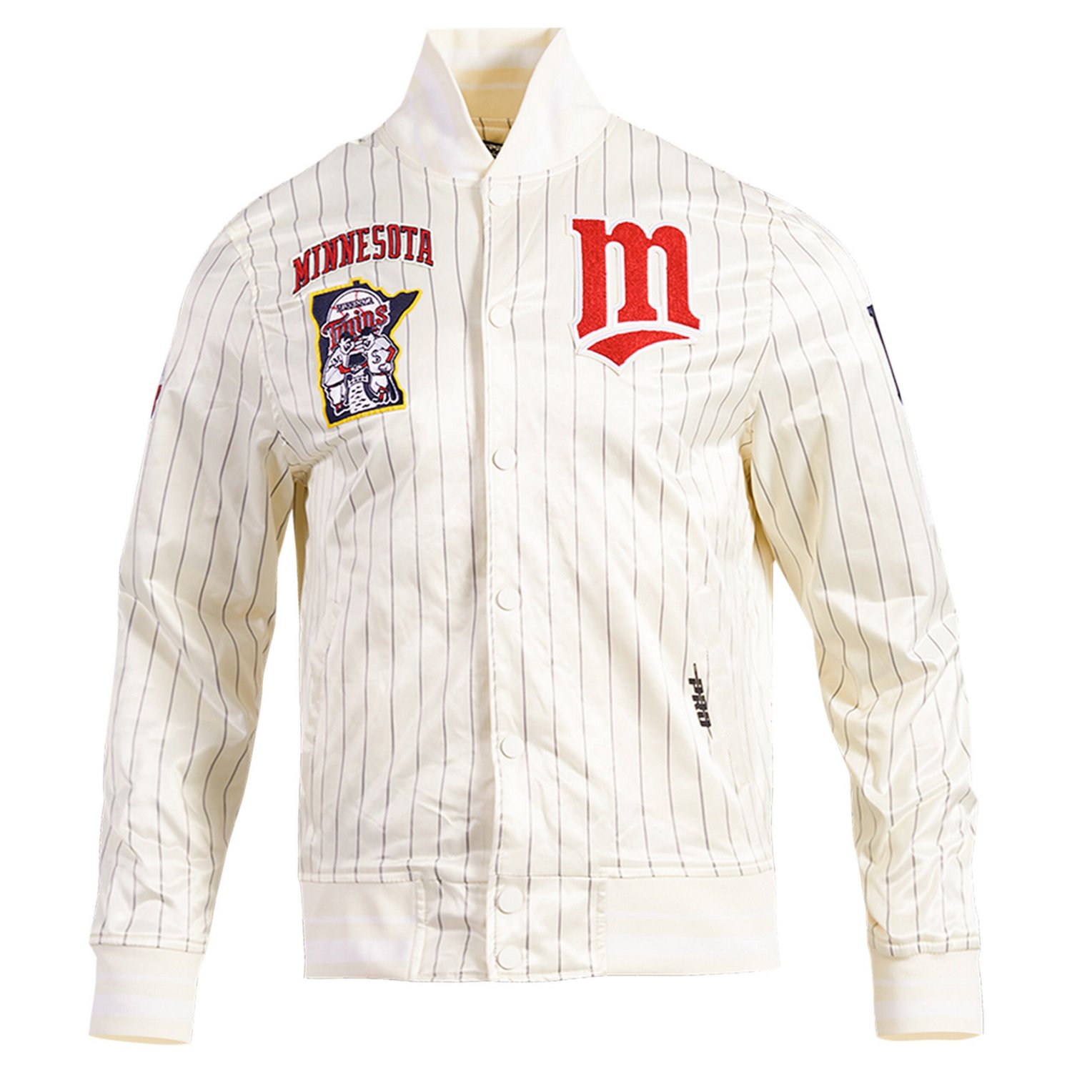 Pro Standard Minnesota Twins Cooperstown Collection Pinstripe Retro Classic Satin Full-Snap Jacket - view number 3