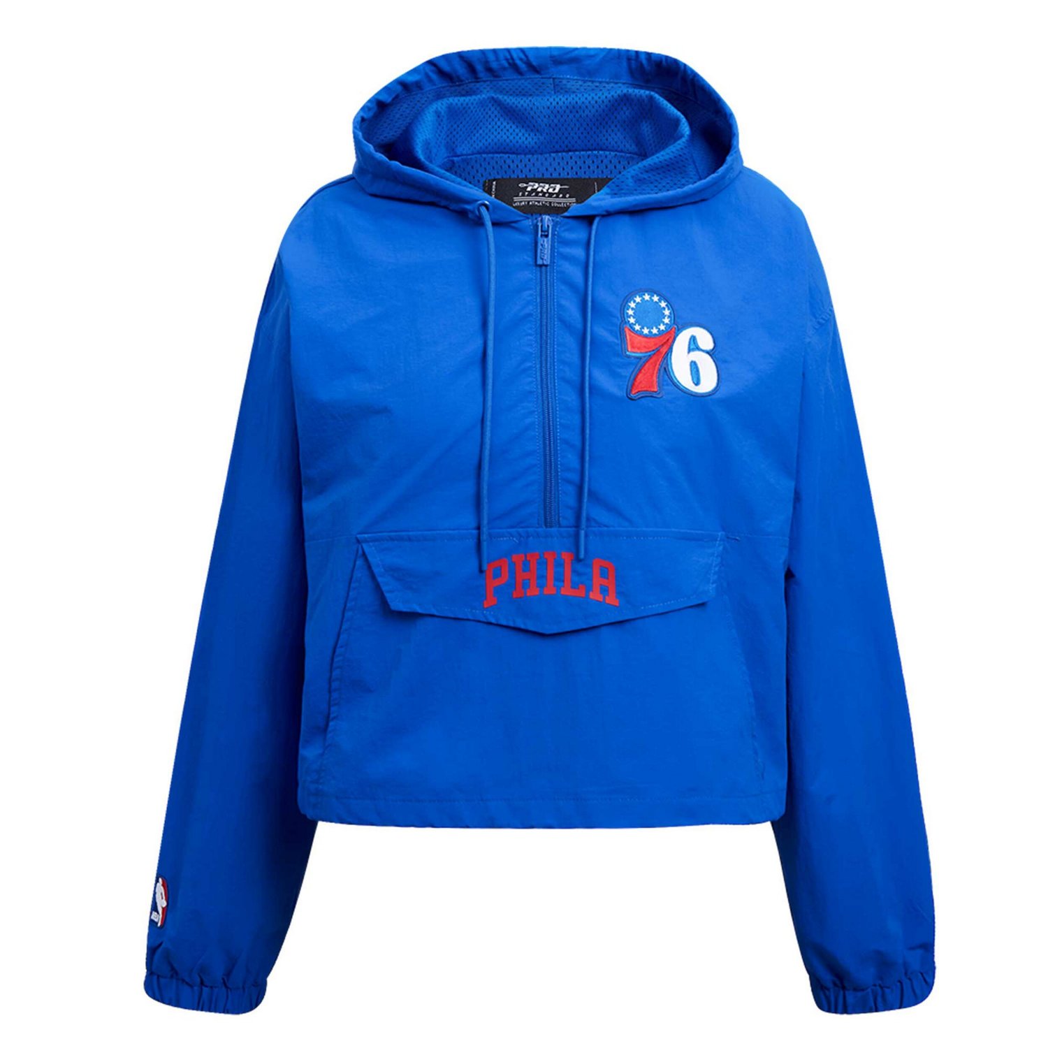 Pro Standard Philadelphia 76ers Classic Wind Woven Cropped Half-Zip Jacket                                                       - view number 3