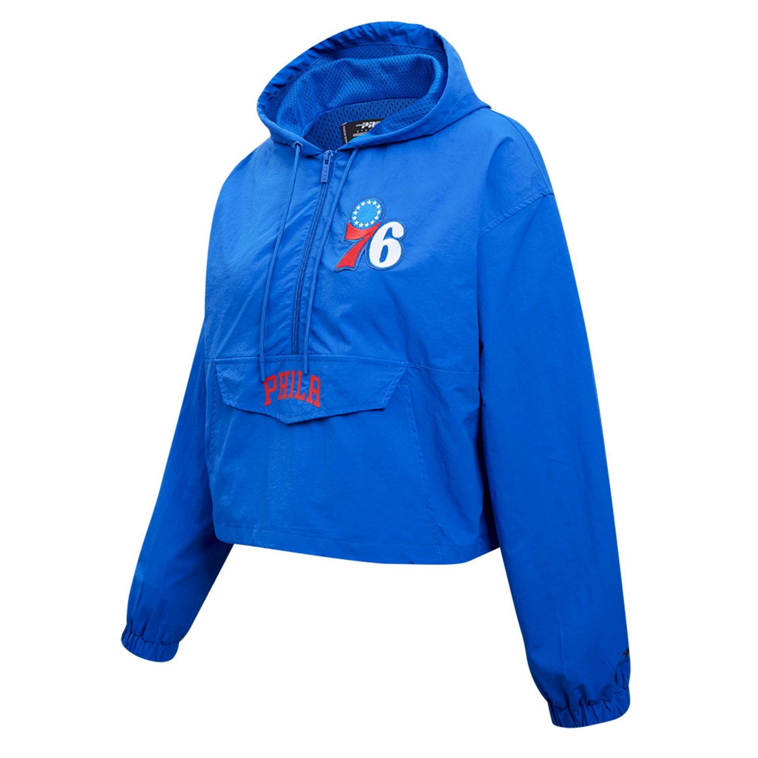 Pro Standard Philadelphia 76ers Classic Wind Woven Cropped Half-Zip Jacket                                                       - view number 2