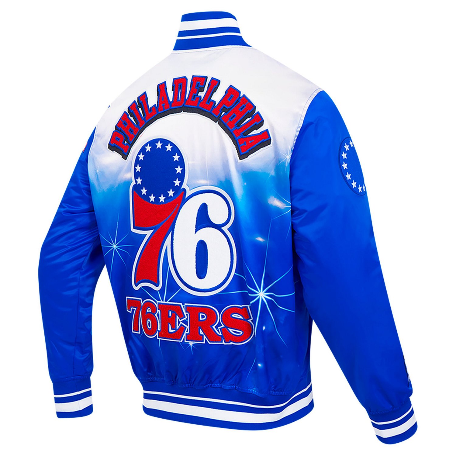 Pro Standard Philadelphia 76ers Sublimated Satin Full-Snap Jacket - view number 3