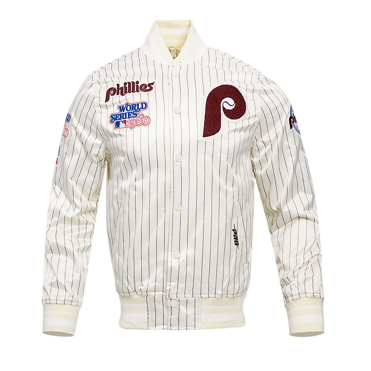 Pro Standard Philadelphia Phillies Cooperstown Collection Pinstripe Retro Classic Satin Full-Snap Jacket                         - view number 2