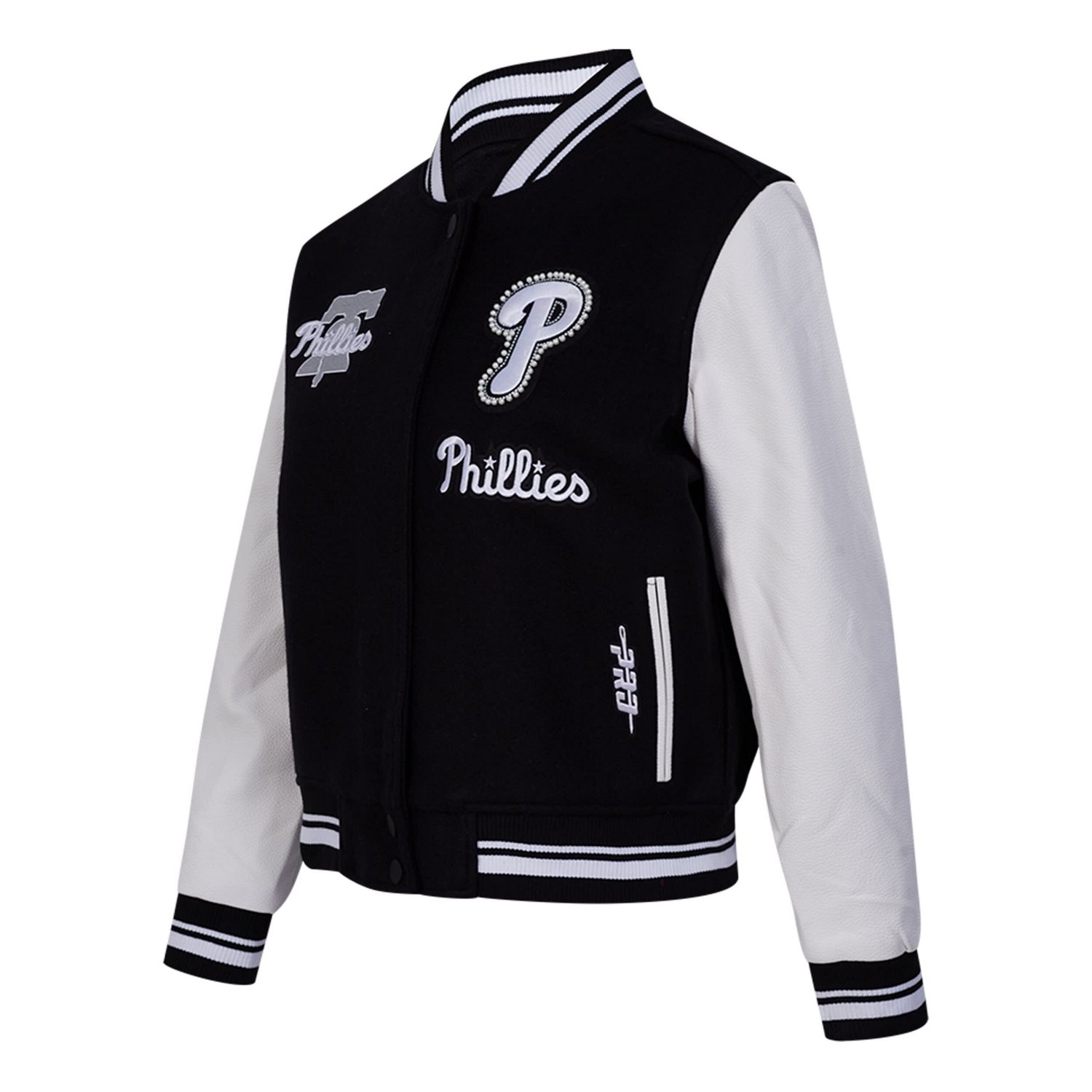 Pro Standard Philadelphia Phillies Pearls Rib Wool Full-Zip Varsity Jacket - view number 2