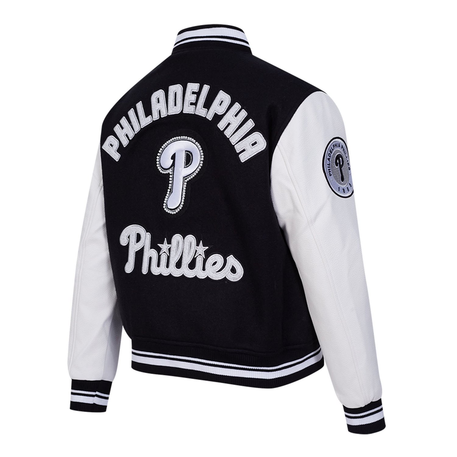 Pro Standard Philadelphia Phillies Pearls Rib Wool Full-Zip Varsity Jacket - view number 4