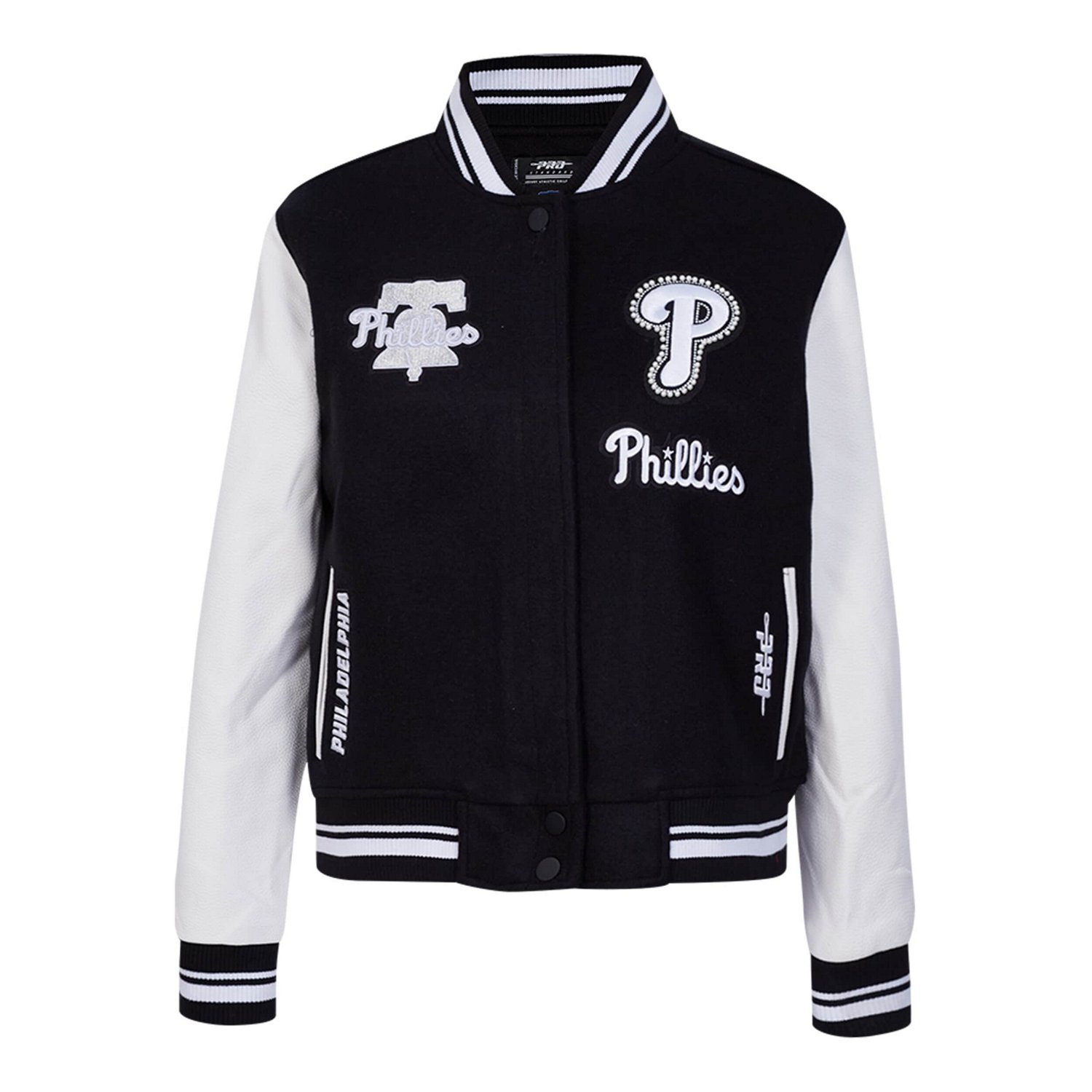 Pro Standard Philadelphia Phillies Pearls Rib Wool Full-Zip Varsity Jacket - view number 3