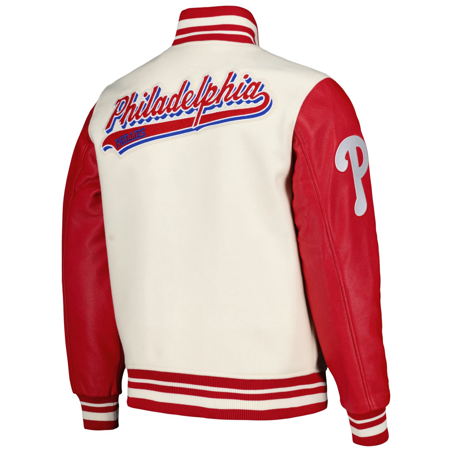 Pro Standard Philadelphia Phillies Script Tail Wool Full-Zip Varity Jacket