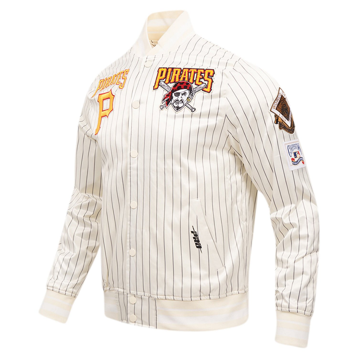 Pro Standard Pittsburgh Pirates Cooperstown Collection Pinstripe Retro Classic Satin Full-Snap Jacket - view number 2