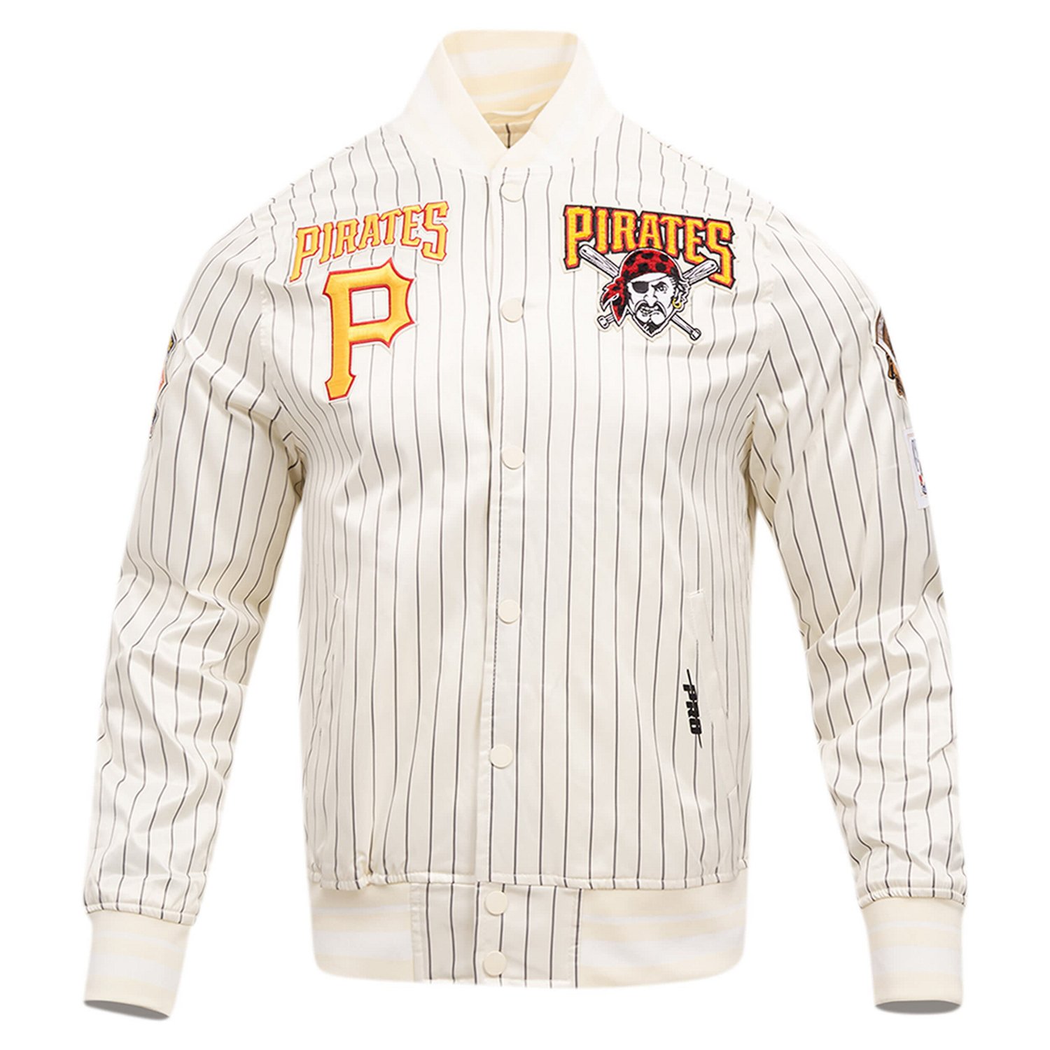 Pro Standard Pittsburgh Pirates Cooperstown Collection Pinstripe Retro Classic Satin Full-Snap Jacket - view number 3