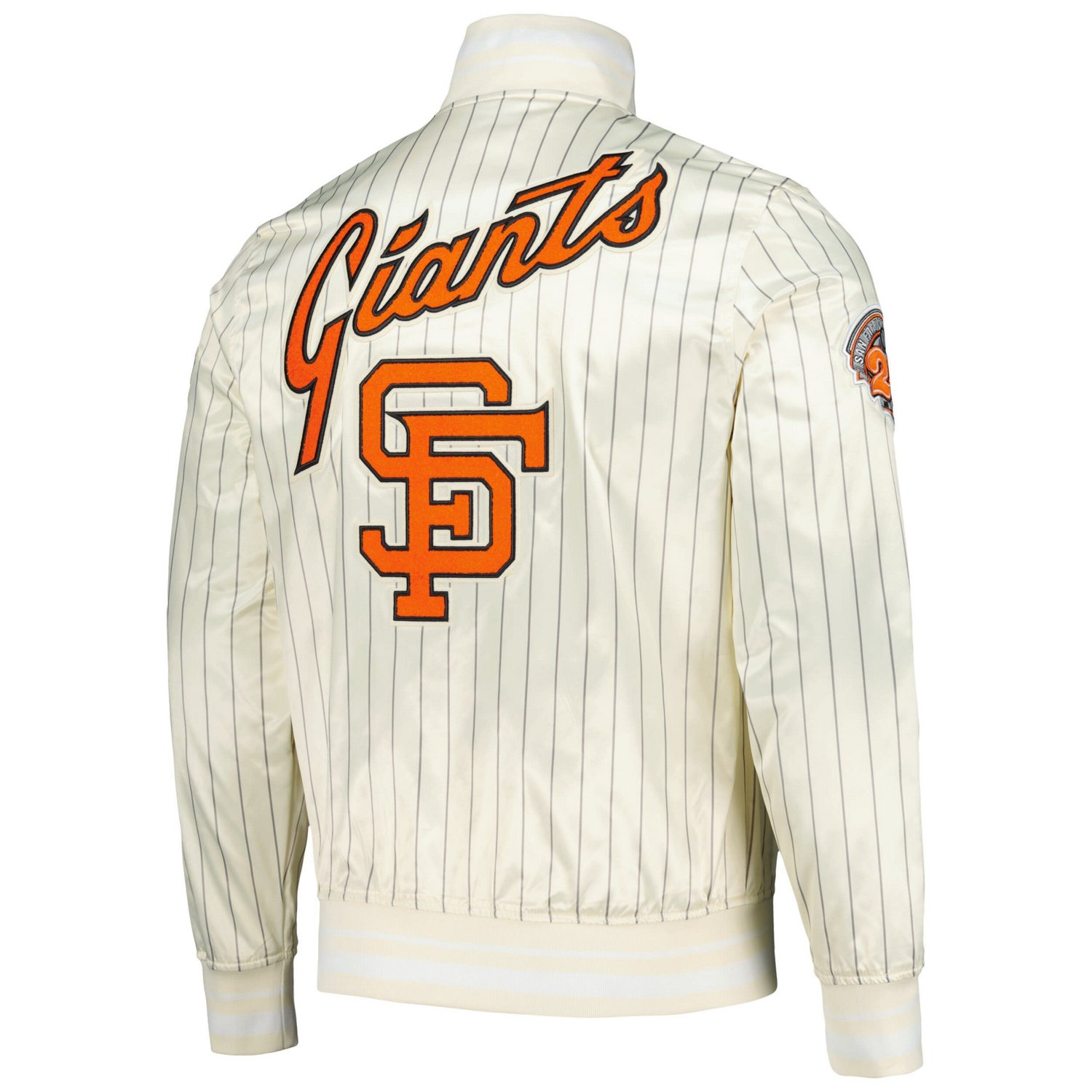 Pro Standard San Francisco Giants Cooperstown Collection Pinstripe Retro Classic Satin Full-Snap Jacket - view number 3