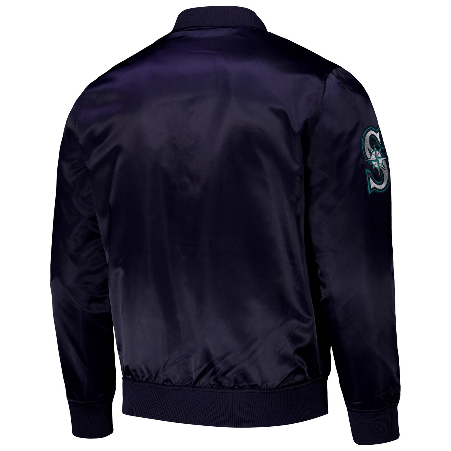 Pro Standard Seattle Mariners Wordmark Satin Full-Snap Jacket - view number 3