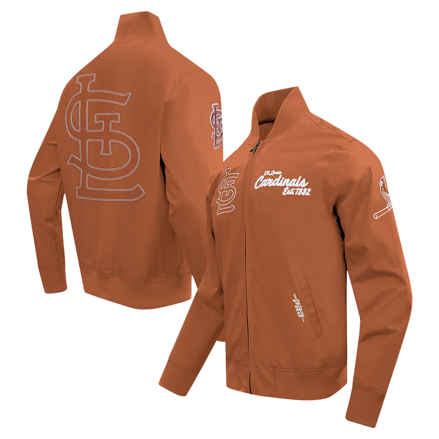 Pro Standard St Louis Cardinals Paint The City Twill Full-Zip Jacket